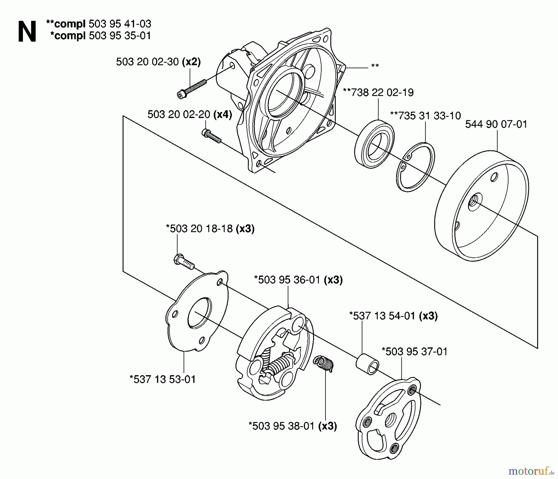 Jonsered Motorsensen, Trimmer FC2145W - Jonsered String/Brush Trimmer (2006-10) CLUTCH