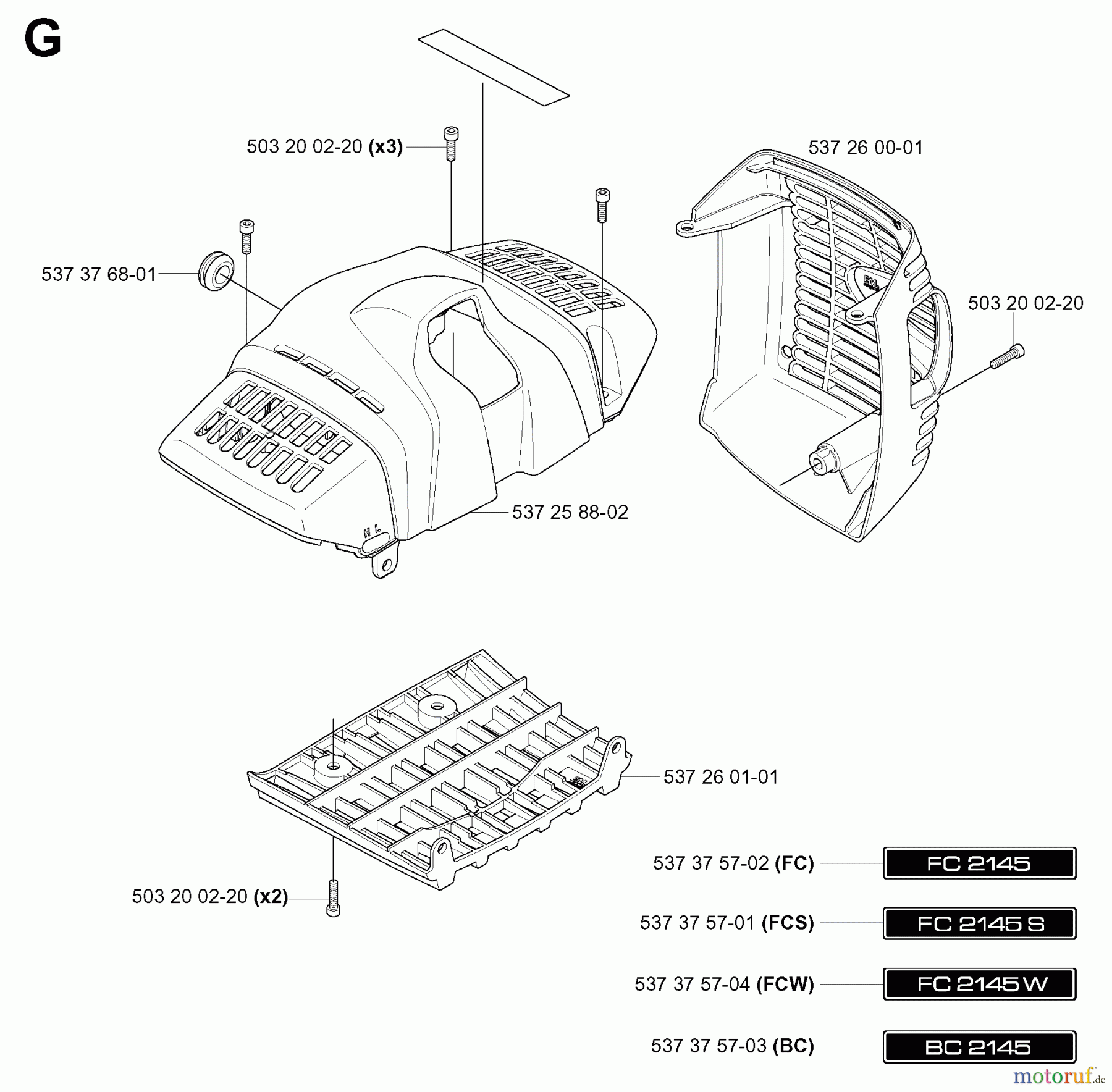 Jonsered Motorsensen, Trimmer FC2145W - Jonsered String/Brush Trimmer (2006-10) COVER #1