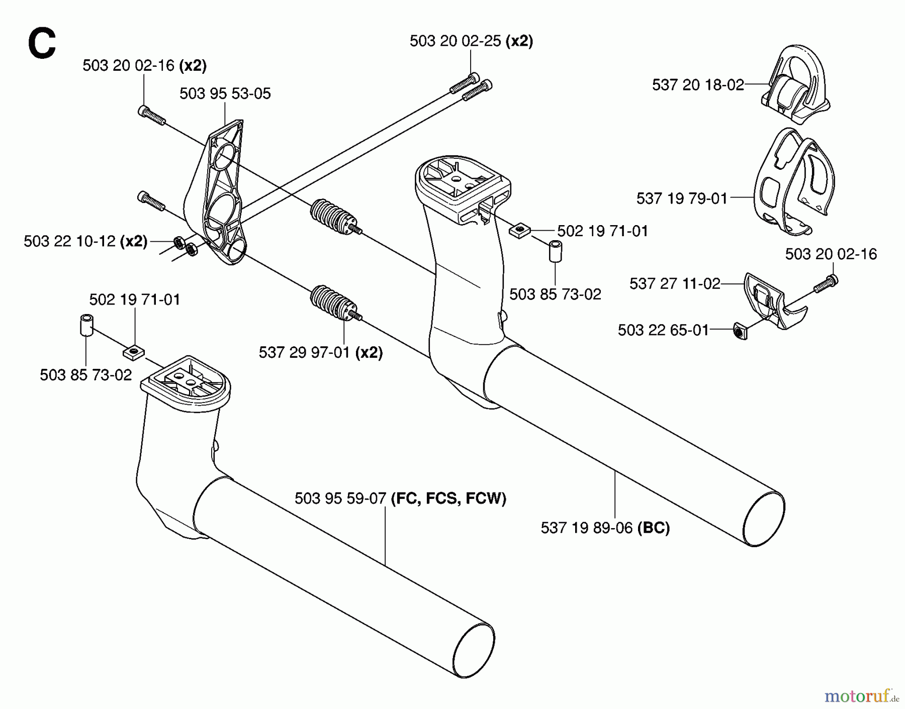 Jonsered Motorsensen, Trimmer FC2145W - Jonsered String/Brush Trimmer (2006-10) SHAFT #2