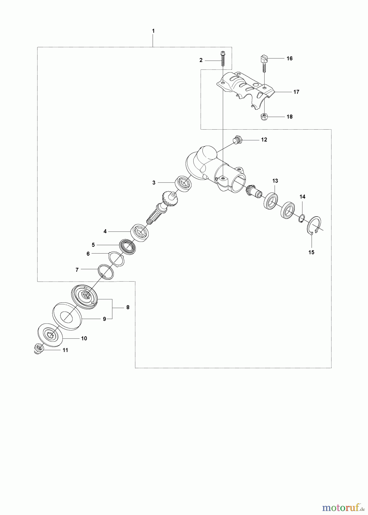 Jonsered Motorsensen, Trimmer CC2145 - Jonsered String/Brush Trimmer (2008-05) BEVEL GEAR