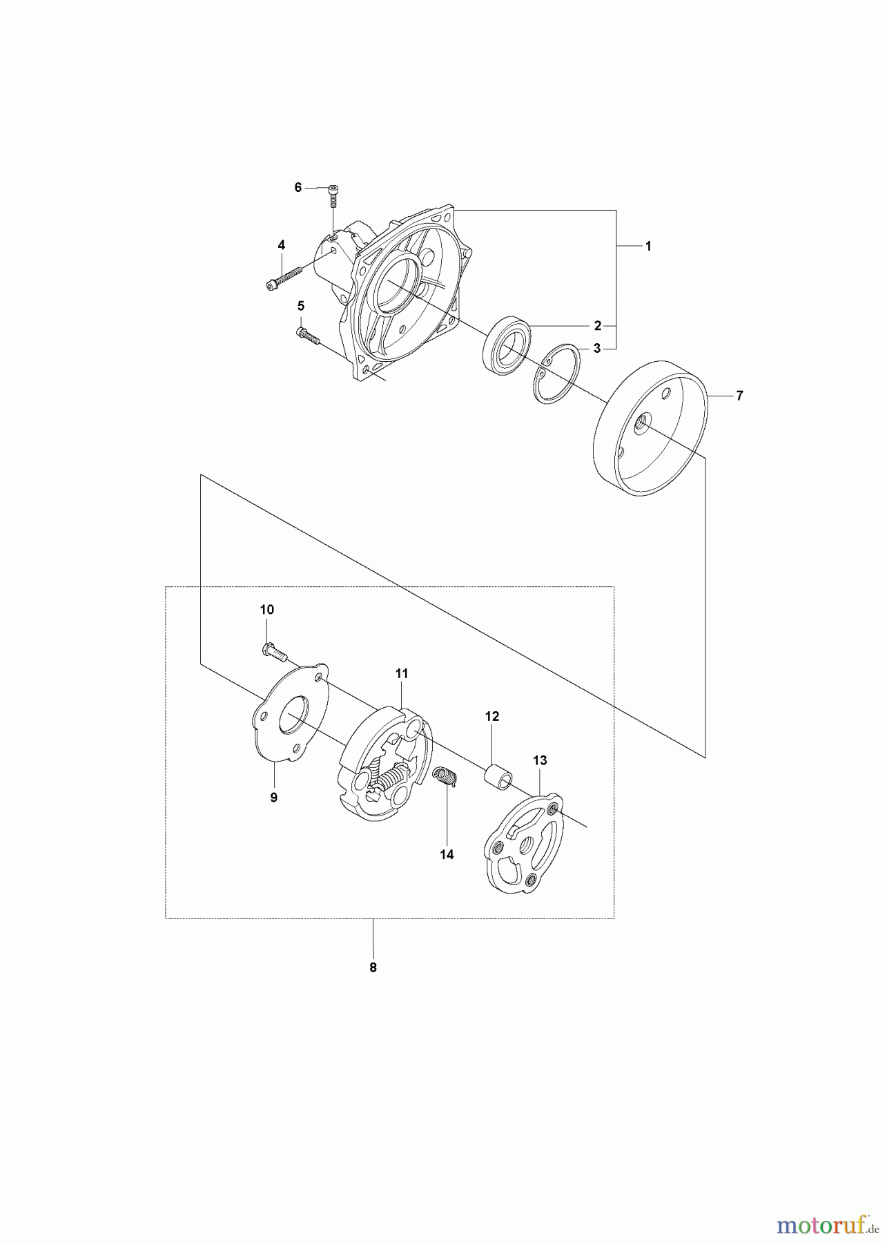 Jonsered Motorsensen, Trimmer BC2145 - Jonsered Brushcutter (2008-05) CLUTCH