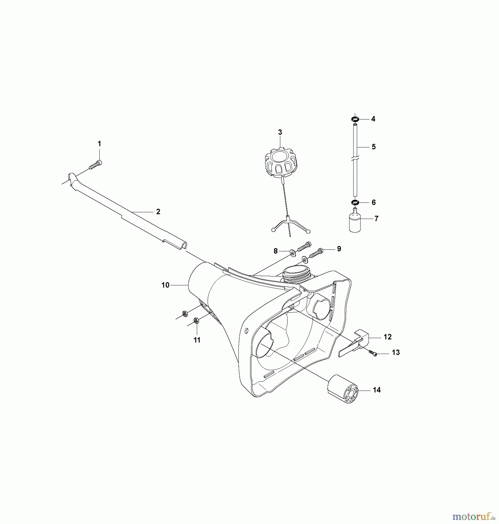 Jonsered Motorsensen, Trimmer FC2145W - Jonsered String/Brush Trimmer (2008-05) FUEL TANK