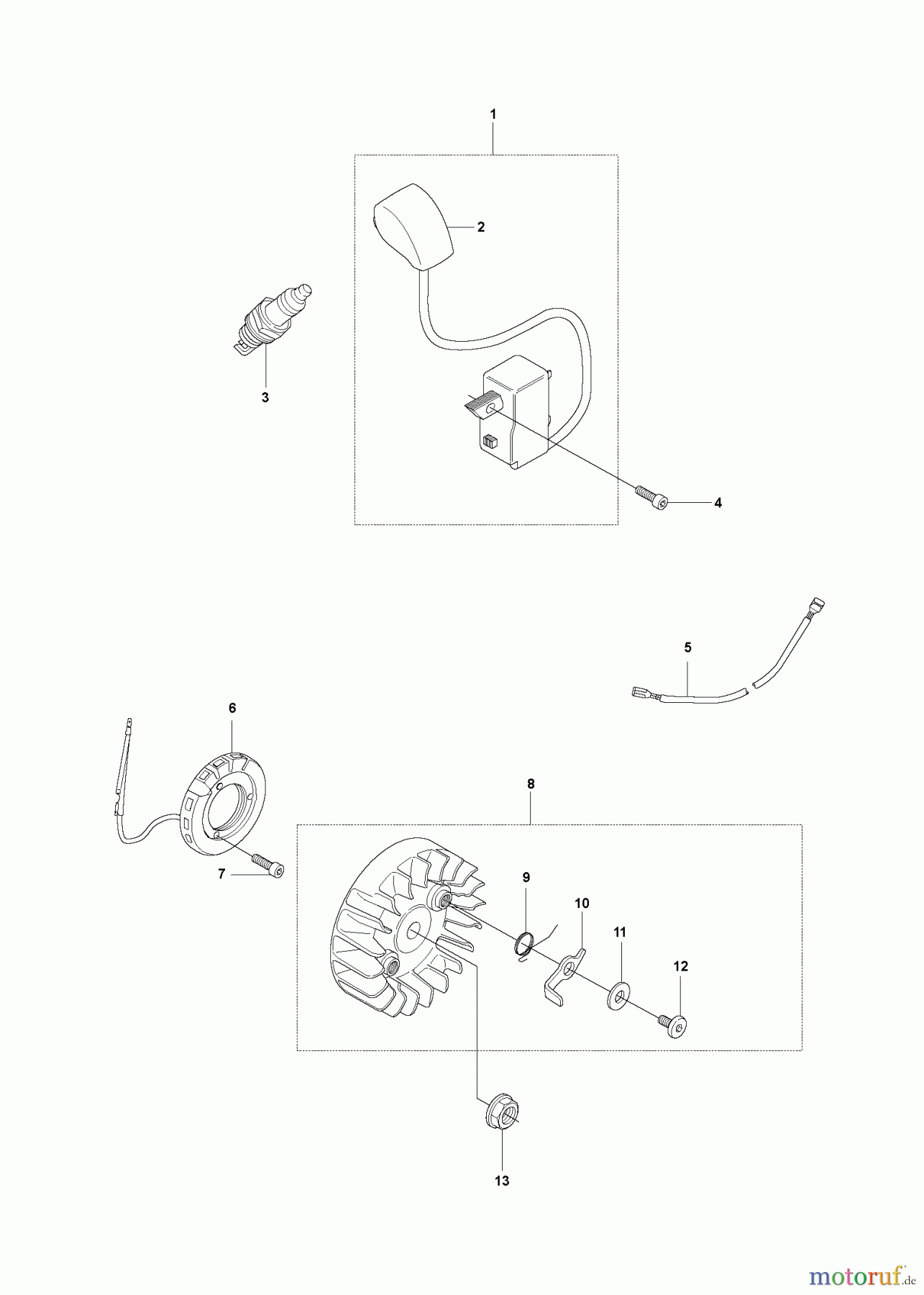 Jonsered Motorsensen, Trimmer CC2145 - Jonsered String/Brush Trimmer (2008-05) IGNITION SYSTEM
