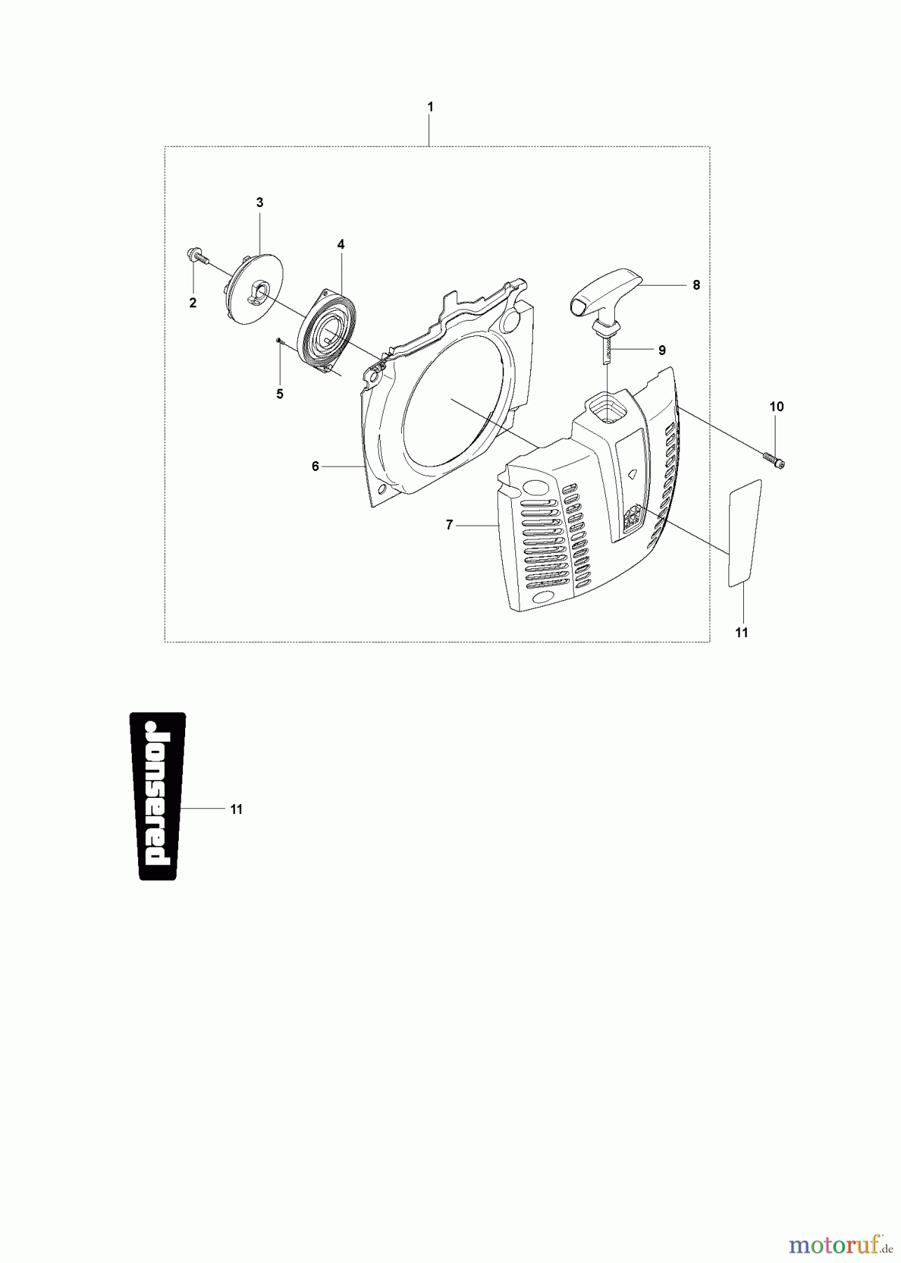 Jonsered Motorsensen, Trimmer CC2145 - Jonsered String/Brush Trimmer (2008-05) STARTER