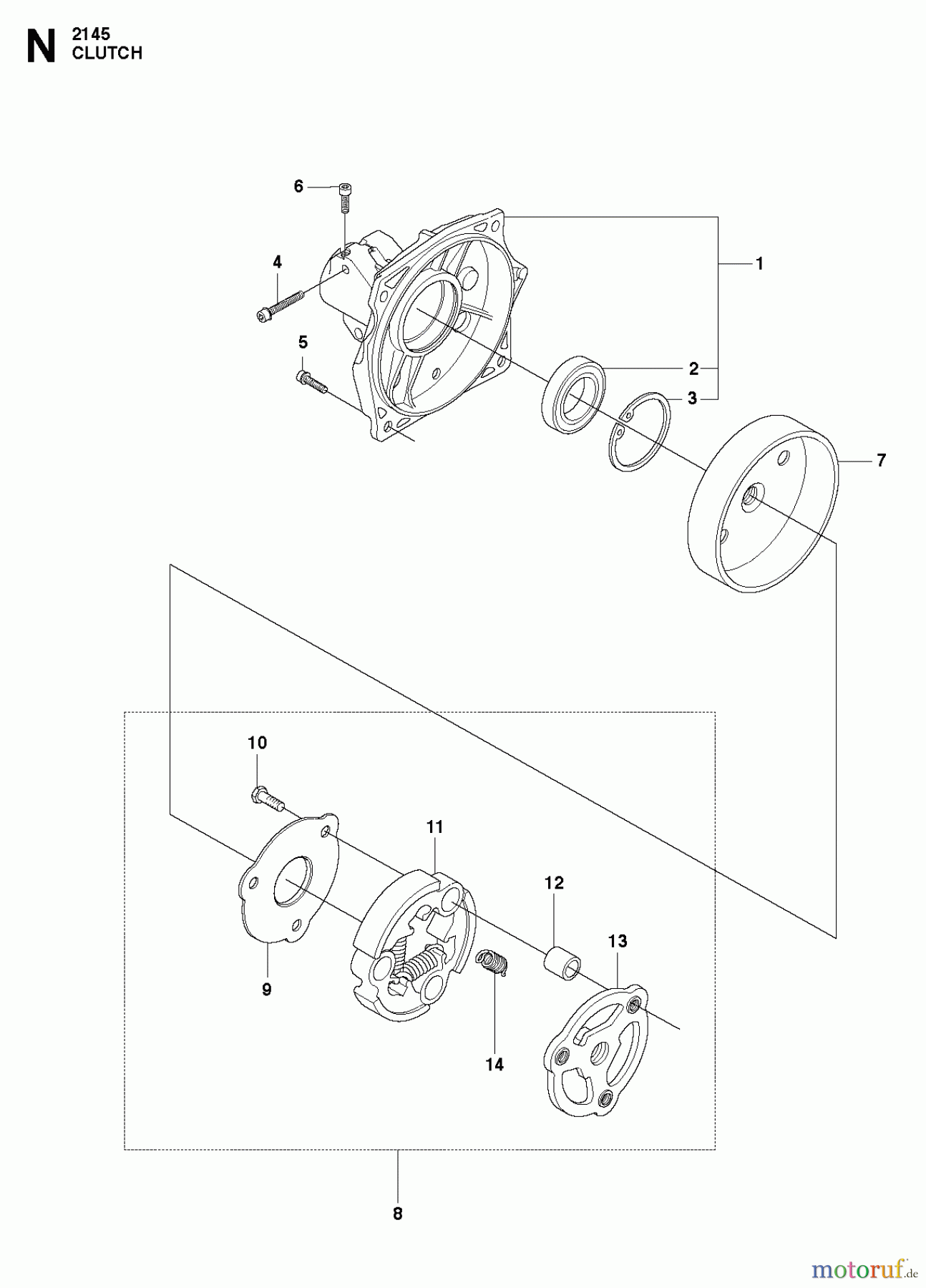  Jonsered Motorsensen, Trimmer FC2145S - Jonsered String/Brush Trimmer (2010-09) CLUTCH