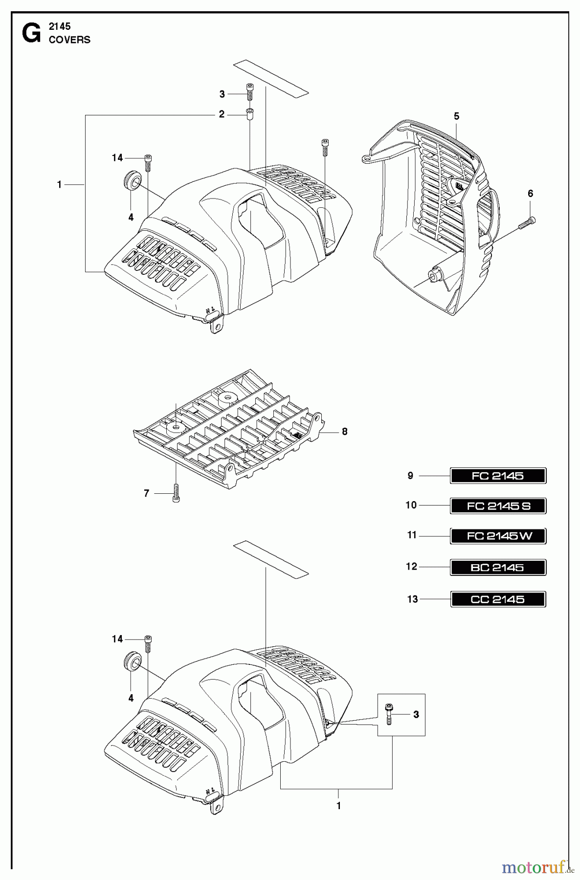  Jonsered Motorsensen, Trimmer FC2145 - Jonsered String/Brush Trimmer (2010-09) COVER