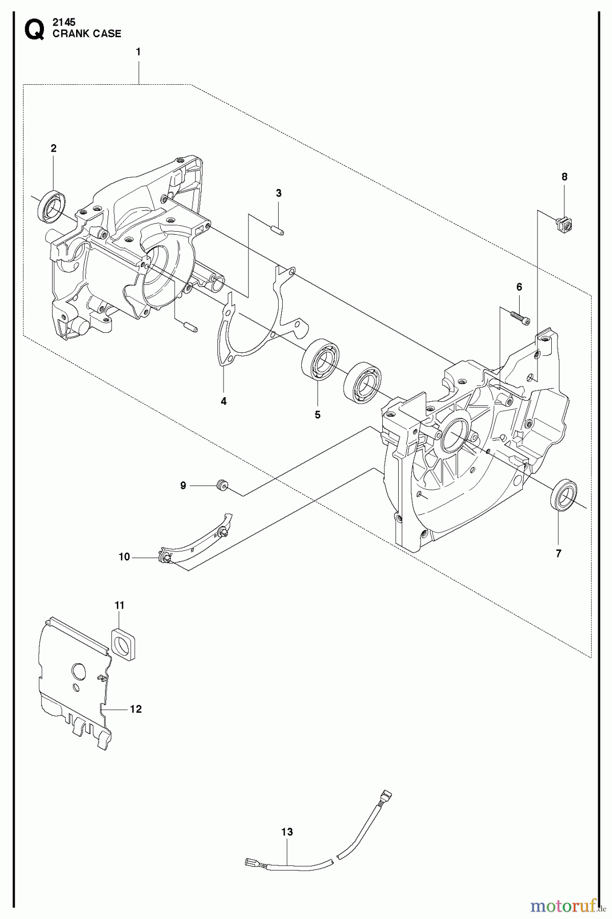 Jonsered Motorsensen, Trimmer BC2145 - Jonsered Brushcutter (2010-09) CRANKCASE