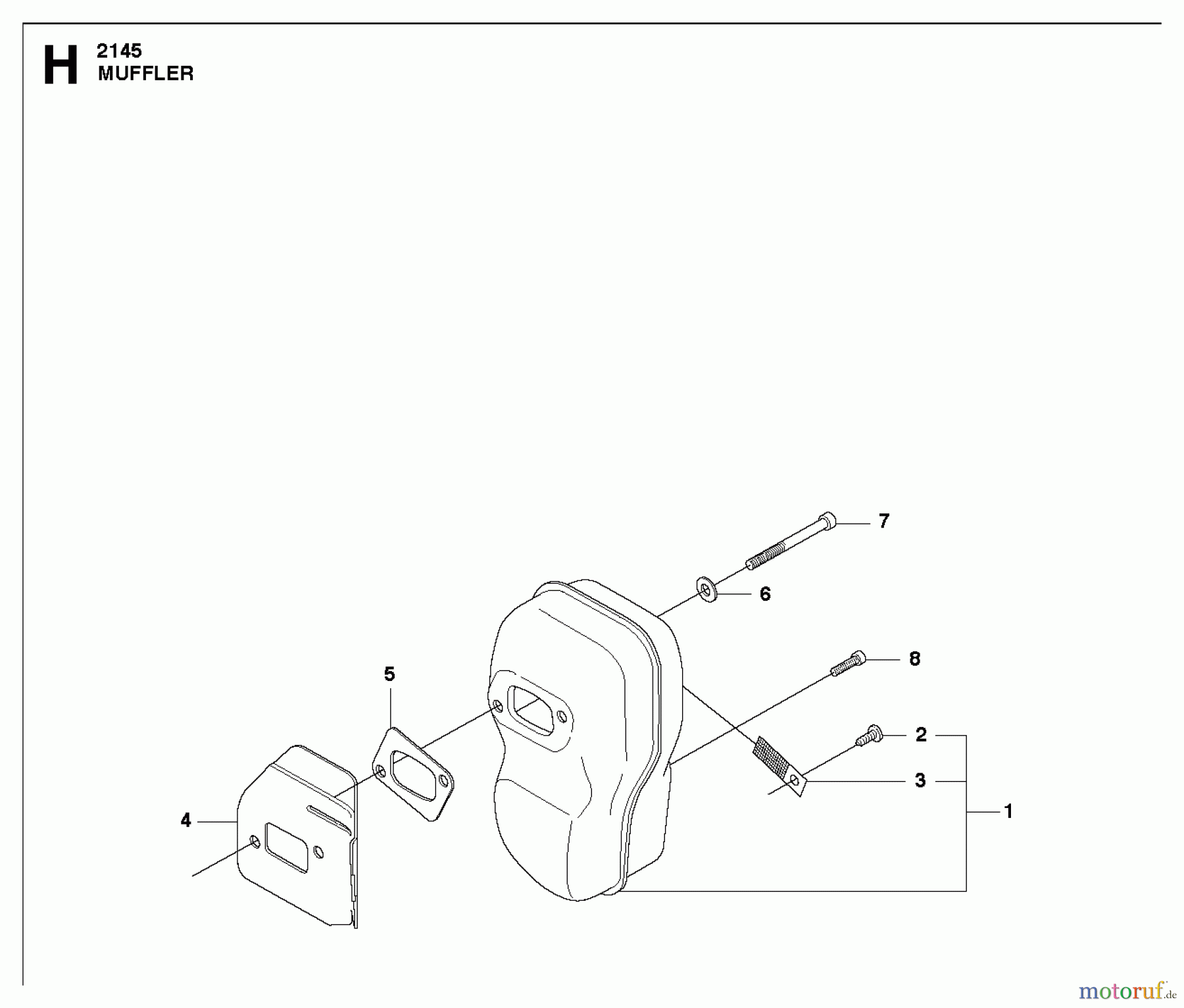 Jonsered Motorsensen, Trimmer FC2145S - Jonsered String/Brush Trimmer (2010-09) MUFFLER