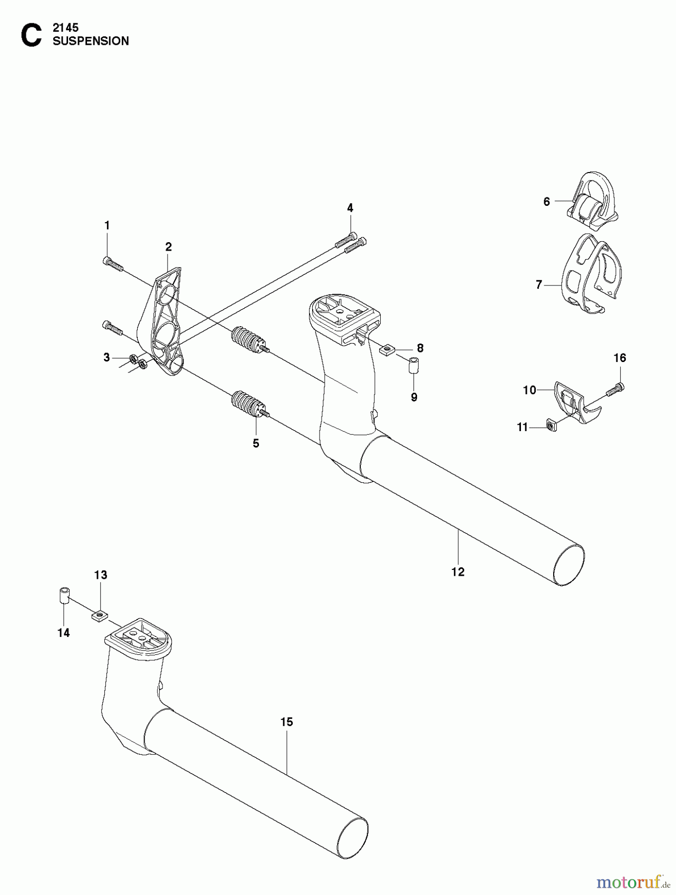Jonsered Motorsensen, Trimmer FC2145 - Jonsered String/Brush Trimmer (2010-09) SUSPENSION