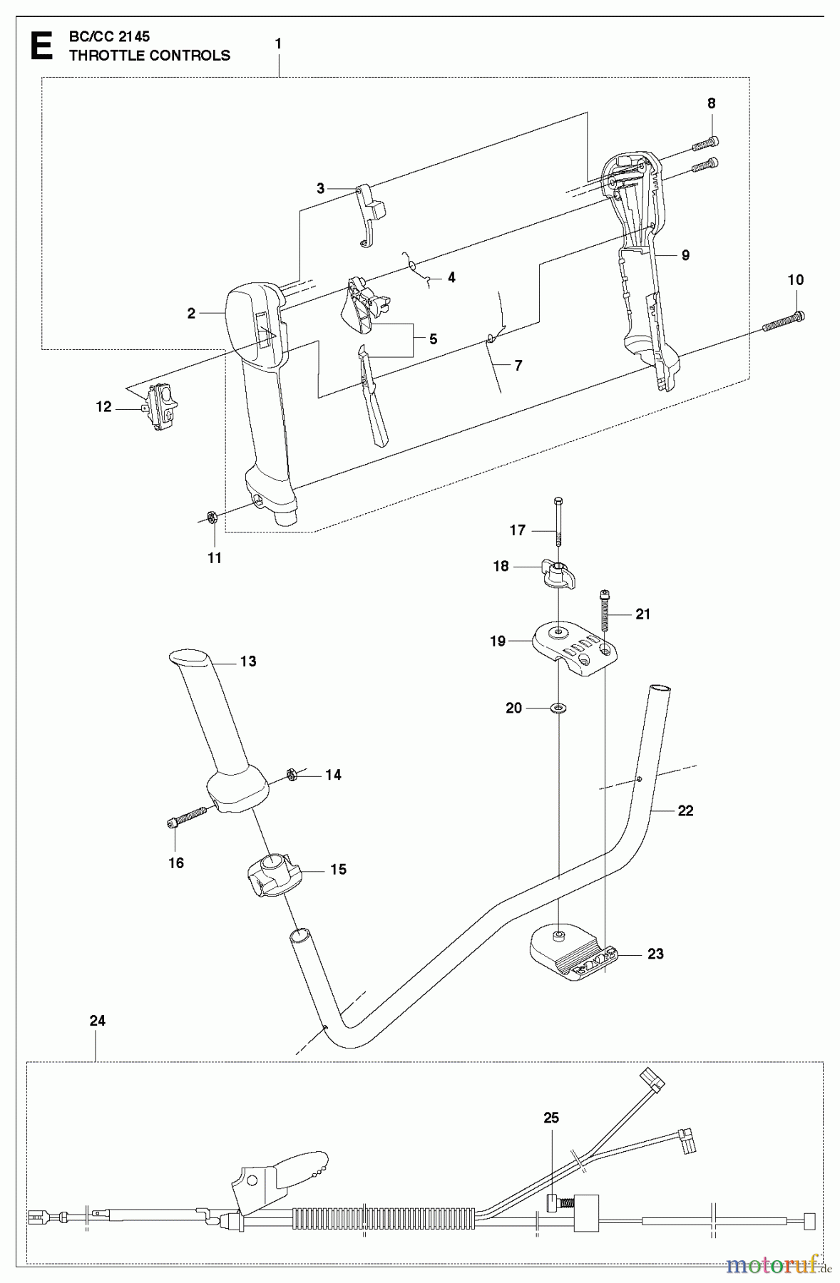  Jonsered Motorsensen, Trimmer CC2145 - Jonsered String/Brush Trimmer (2010-09) THROTTLE CONTROLS #2