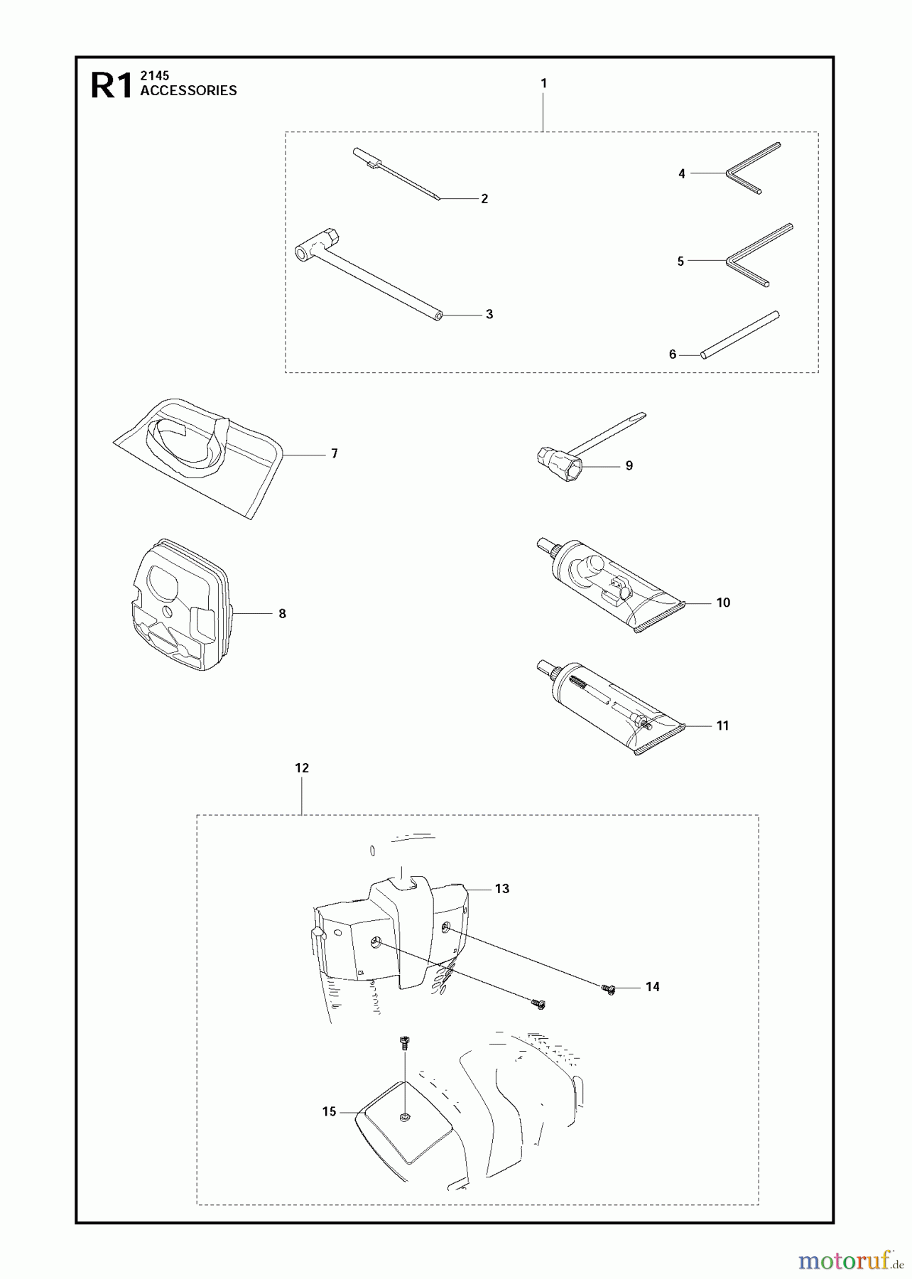 Jonsered Motorsensen, Trimmer FC2145 - Jonsered String/Brush Trimmer (2011-02) ACCESSORIES #1