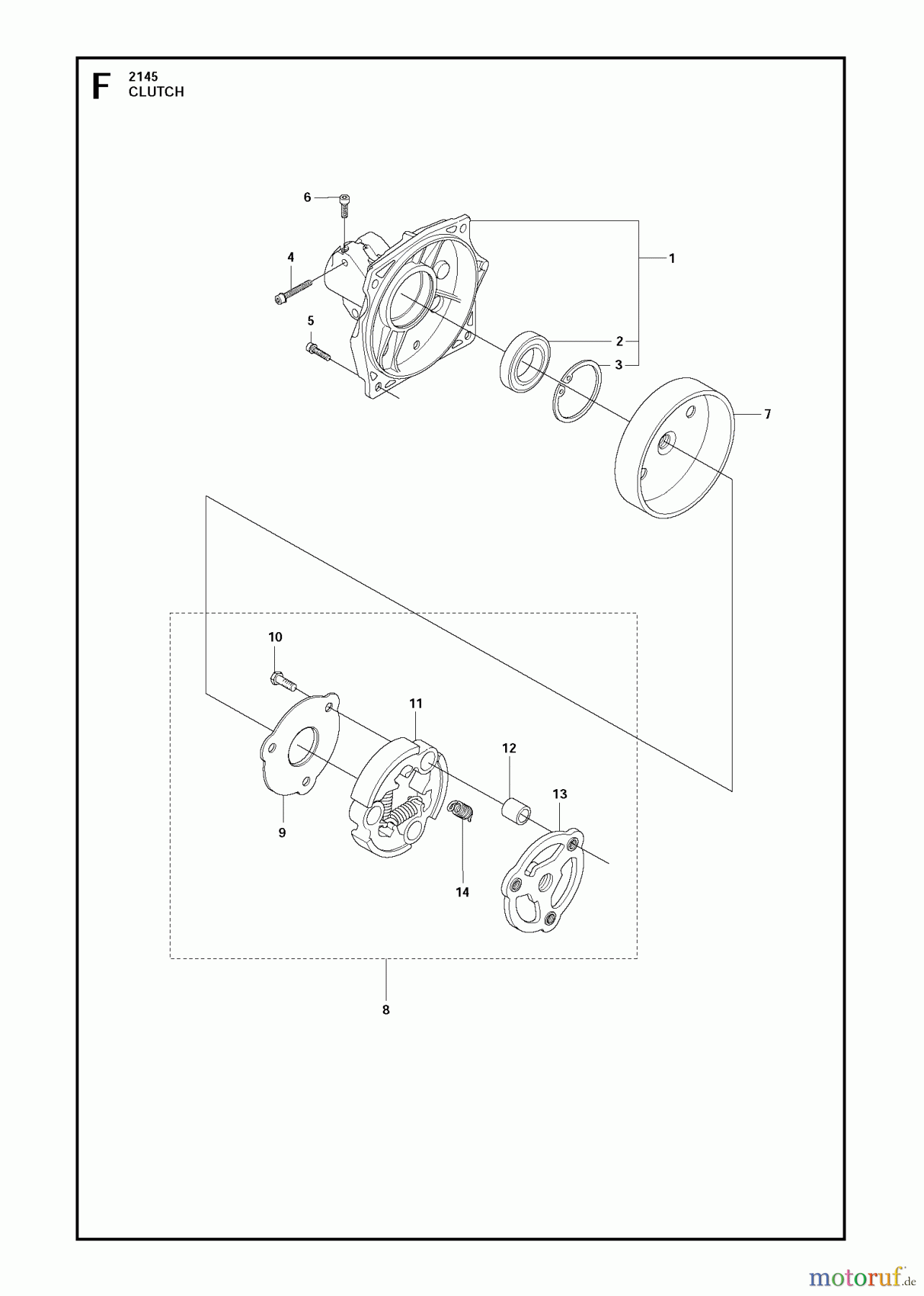 Jonsered Motorsensen, Trimmer FC2145 - Jonsered String/Brush Trimmer (2011-02) CLUTCH