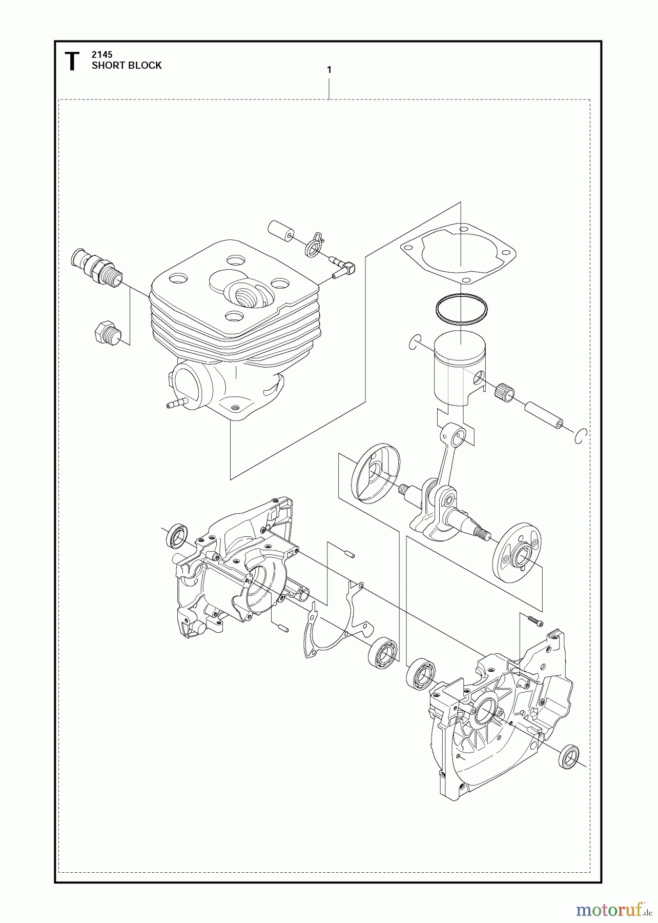 Jonsered Motorsensen, Trimmer FC2145S - Jonsered String/Brush Trimmer (2011-02) SHORT BLOCK