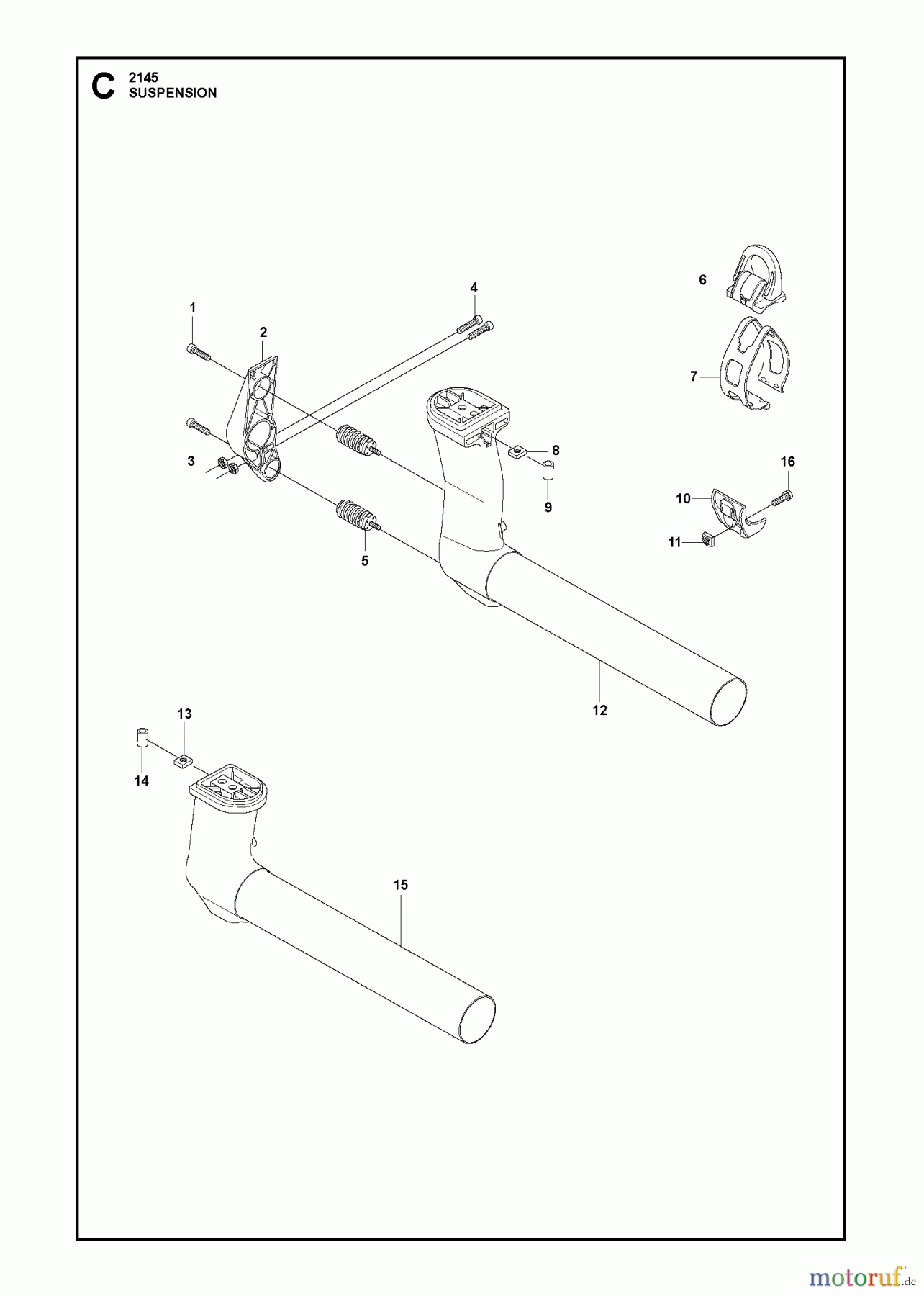 Jonsered Motorsensen, Trimmer FC2145 - Jonsered String/Brush Trimmer (2011-02) SUSPENSION