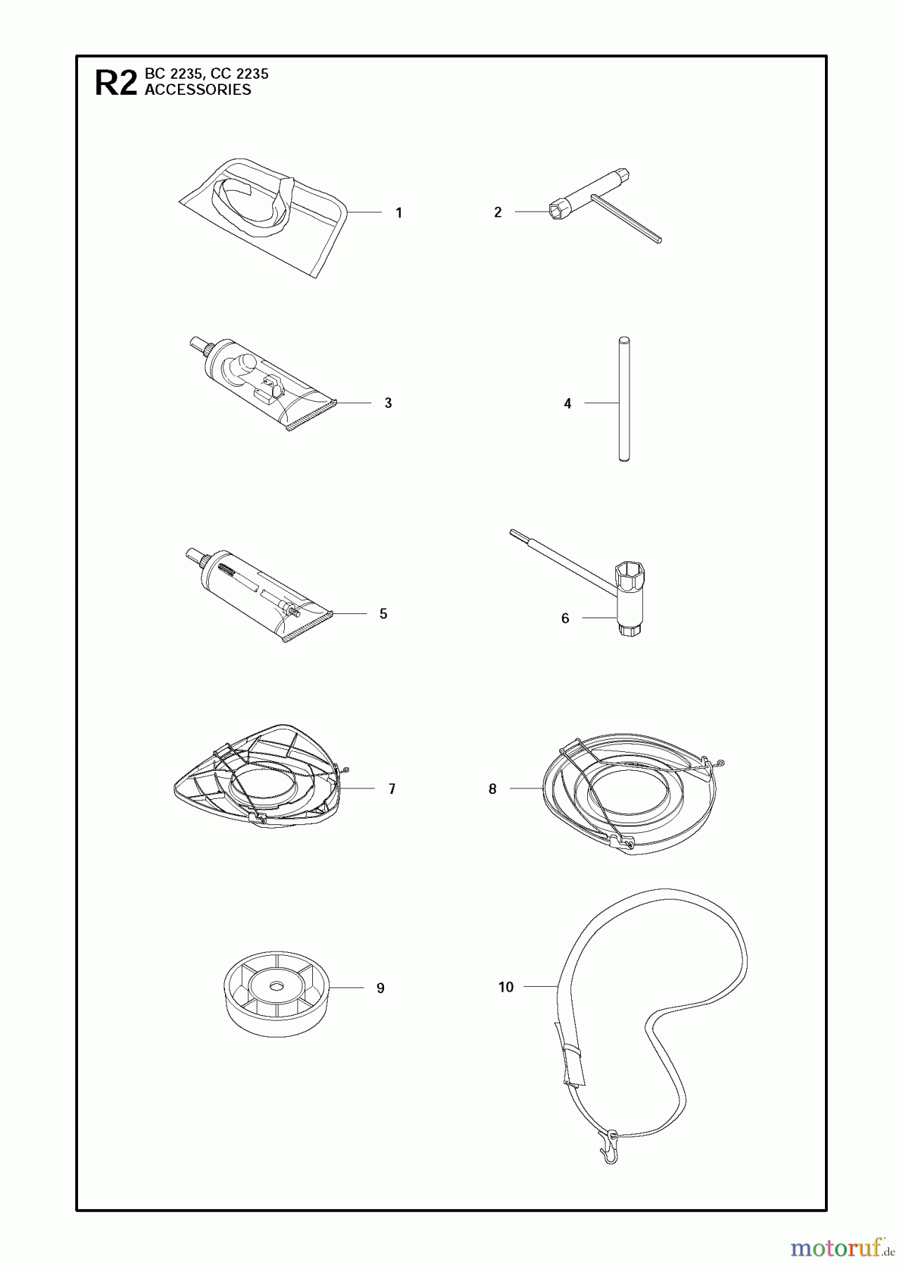 Jonsered Motorsensen, Trimmer CC2235 - Jonsered String/Brush Trimmer (2011-02) ACCESSORIES #1