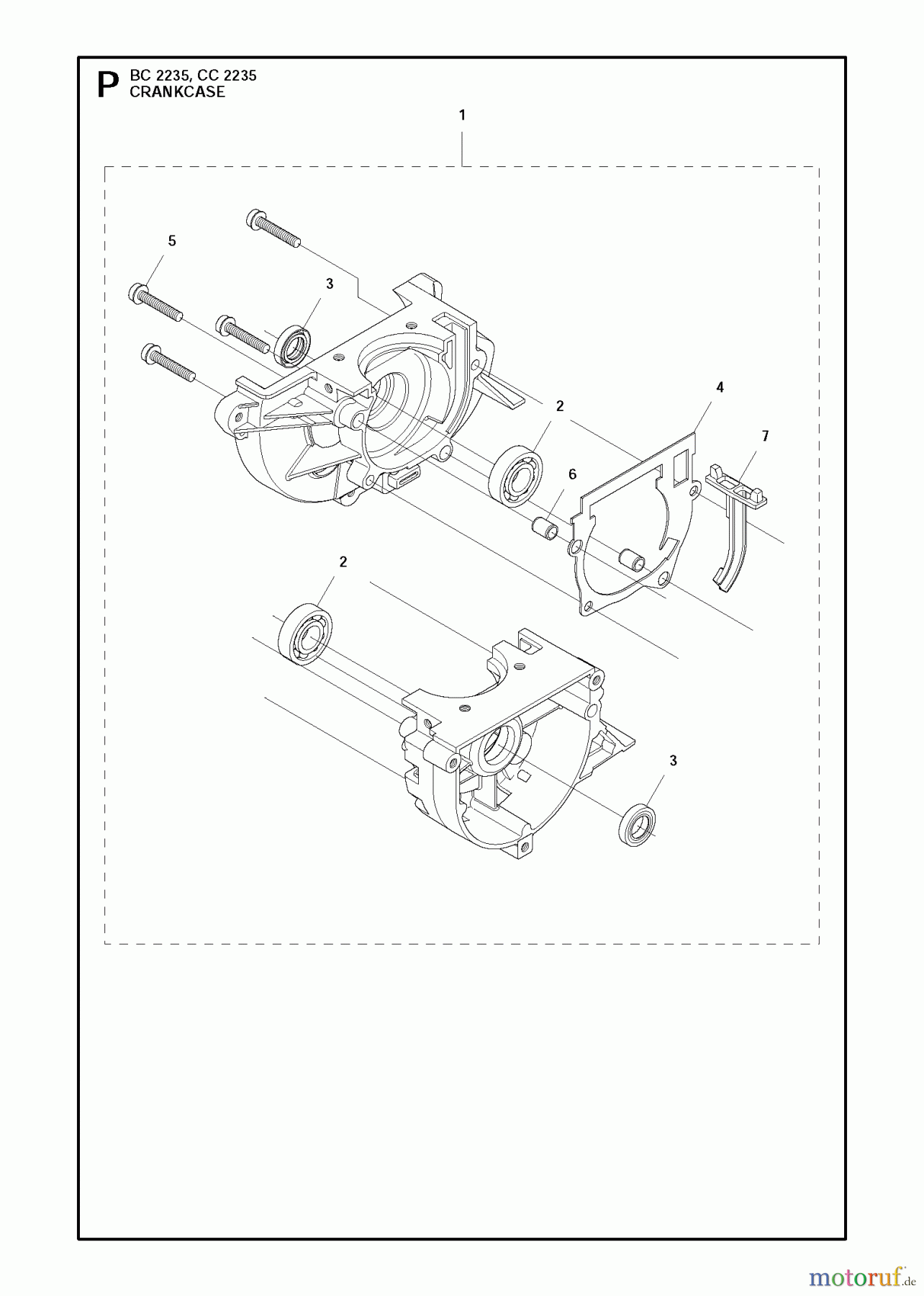 Jonsered Motorsensen, Trimmer BC2235 - Jonsered Brushcutter (2011-02) CRANKCASE