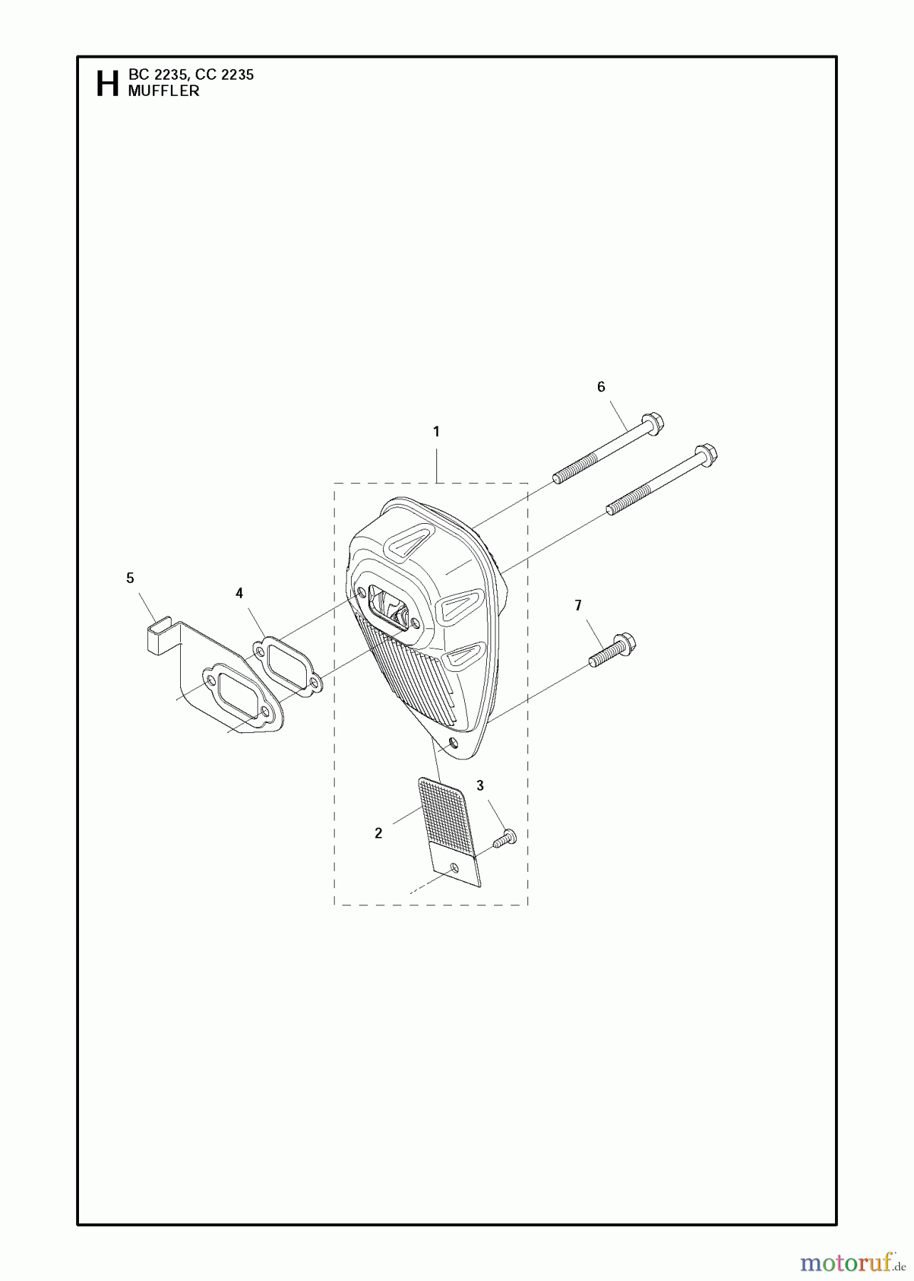 Jonsered Motorsensen, Trimmer CC2235 - Jonsered String/Brush Trimmer (2011-02) MUFFLER