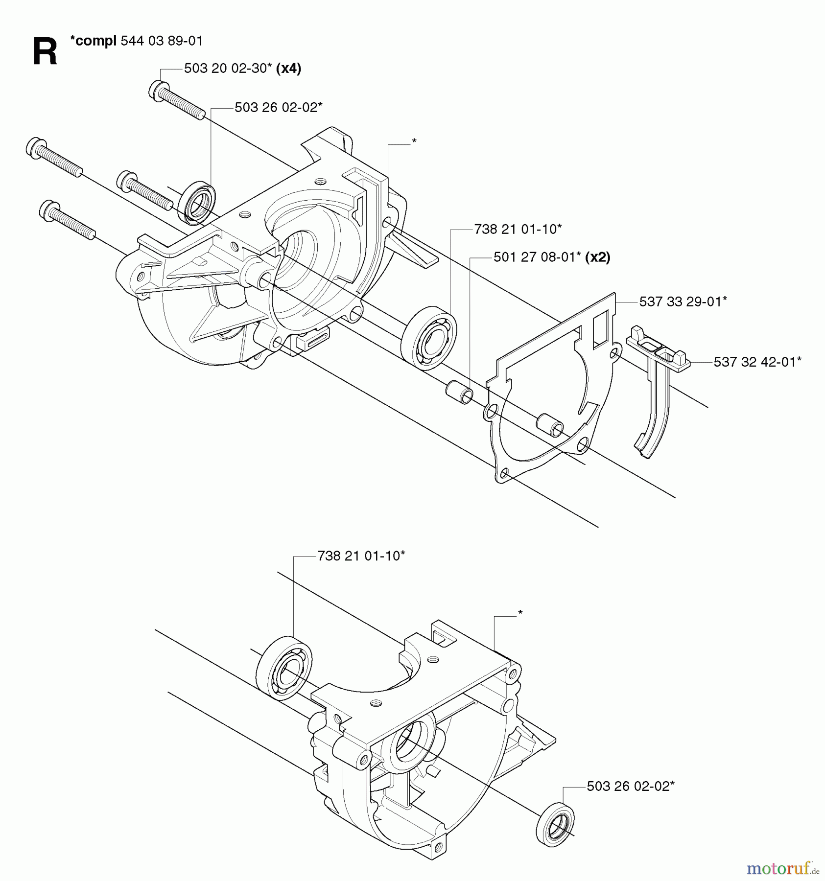 Jonsered Motorsensen, Trimmer GC2236 - Jonsered String/Brush Trimmer (2007-01) CRANKCASE