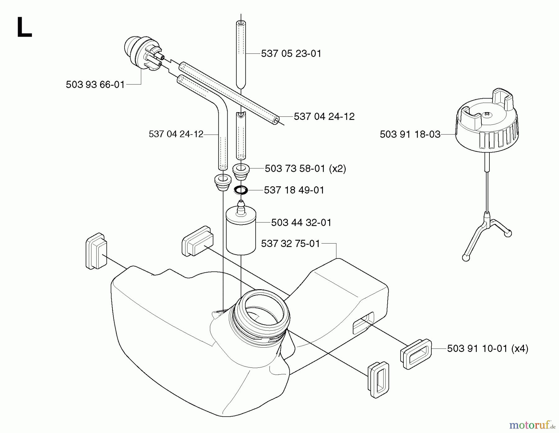Jonsered Motorsensen, Trimmer BC2236 - Jonsered Brushcutter (2007-01) FUEL TANK