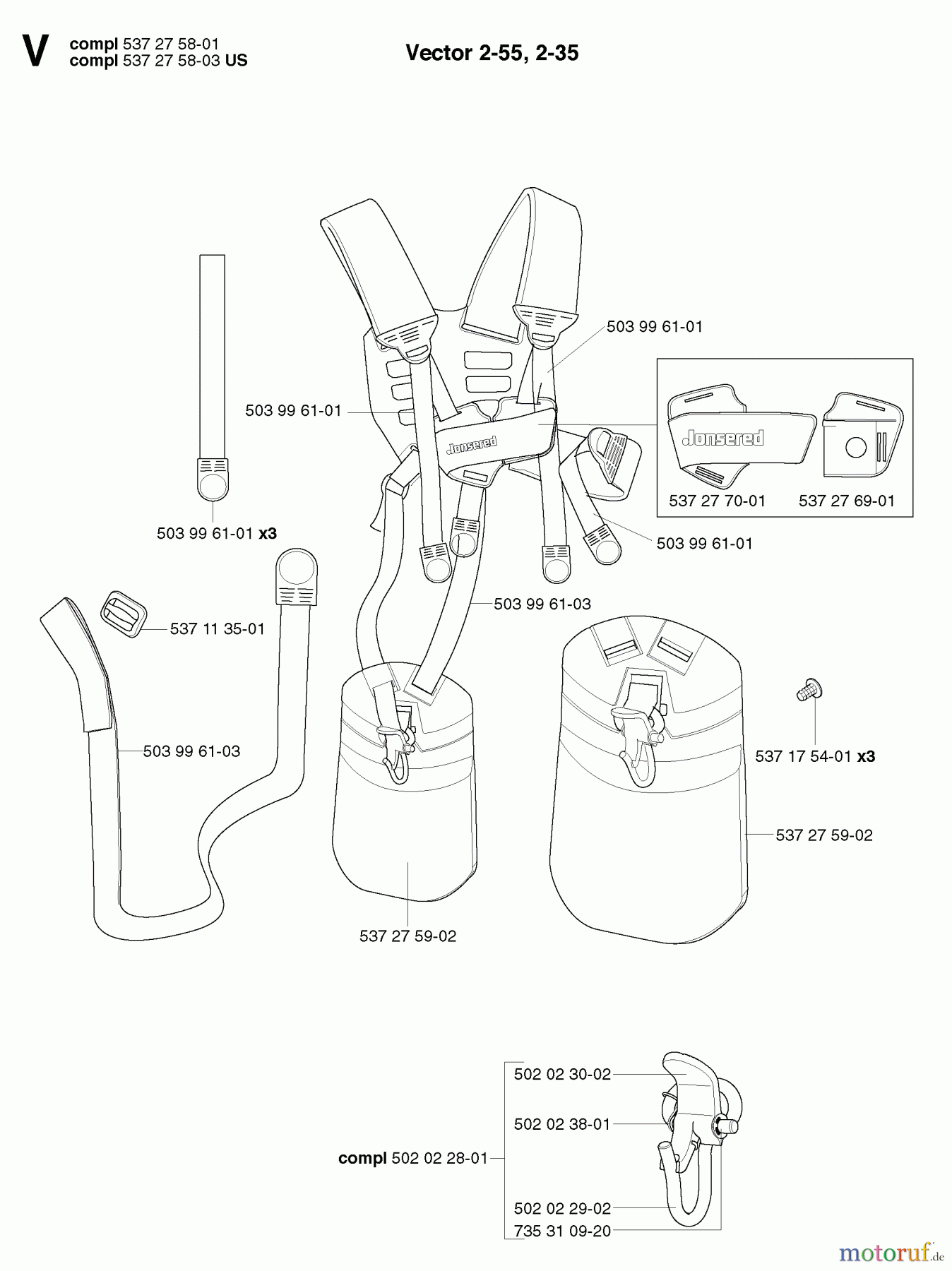 Jonsered Motorsensen, Trimmer GC2236 - Jonsered String/Brush Trimmer (2007-01) HARNESS