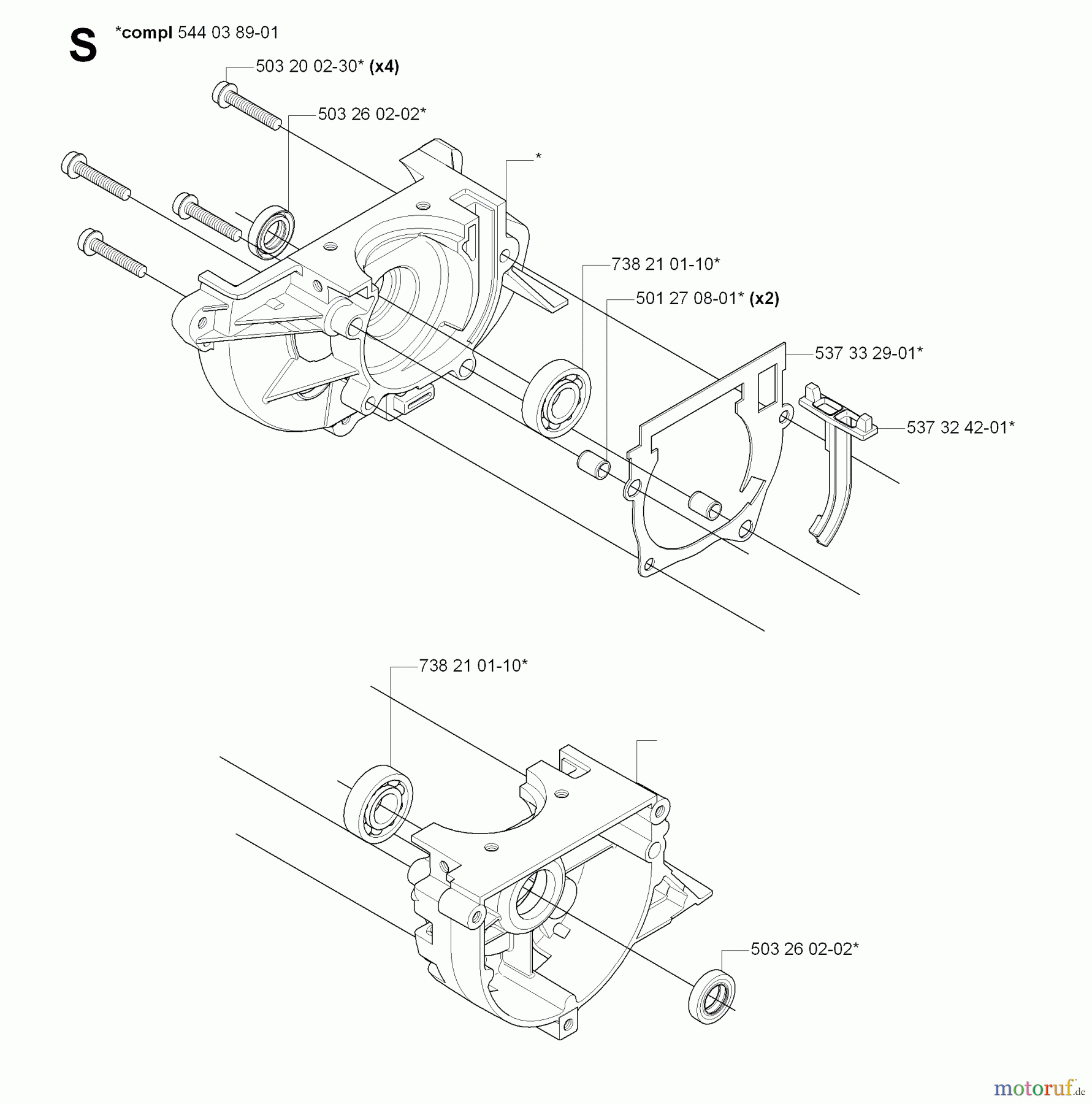 Jonsered Motorsensen, Trimmer GC2236 - Jonsered String/Brush Trimmer (2008-09) CRANKCASE