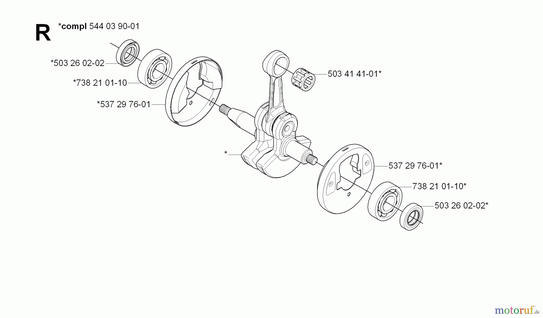 Jonsered Motorsensen, Trimmer BC2236 - Jonsered Brushcutter (2008-09) CRANKSHAFT