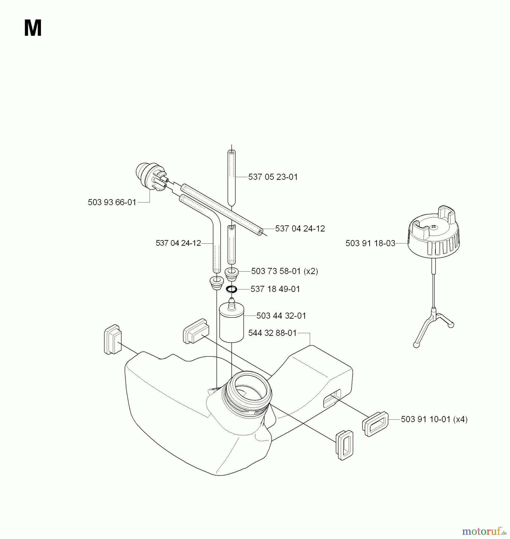 Jonsered Motorsensen, Trimmer GC2236 - Jonsered String/Brush Trimmer (2008-09) FUEL TANK