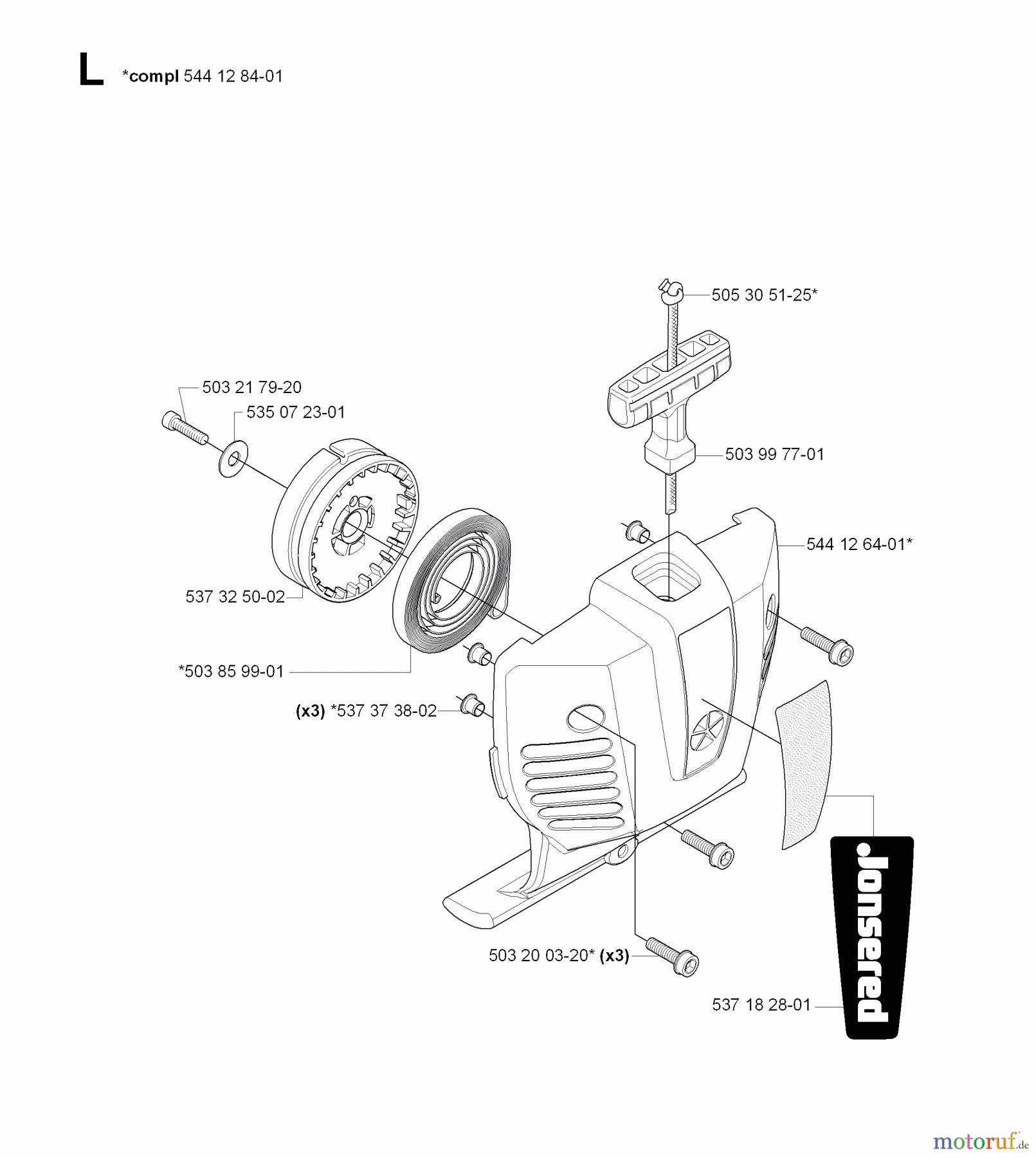 Jonsered Motorsensen, Trimmer BC2236 - Jonsered Brushcutter (2008-09) STARTER #2