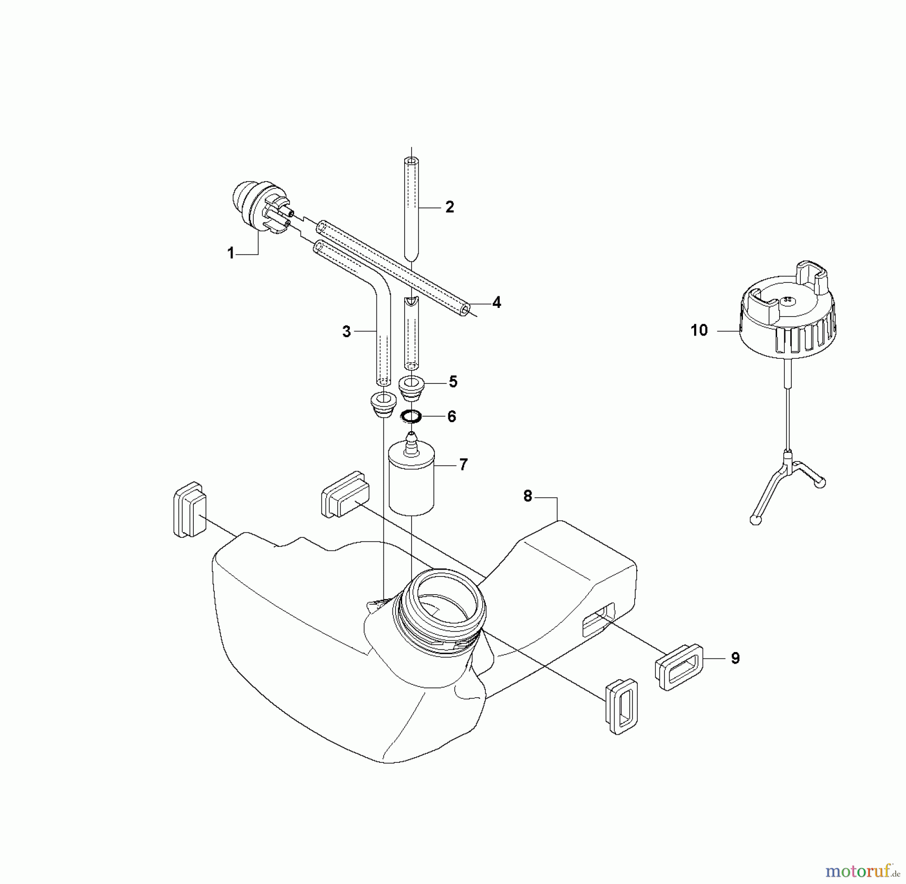  Jonsered Motorsensen, Trimmer BC2236 - Jonsered Brushcutter (2010-11) FUEL TANK