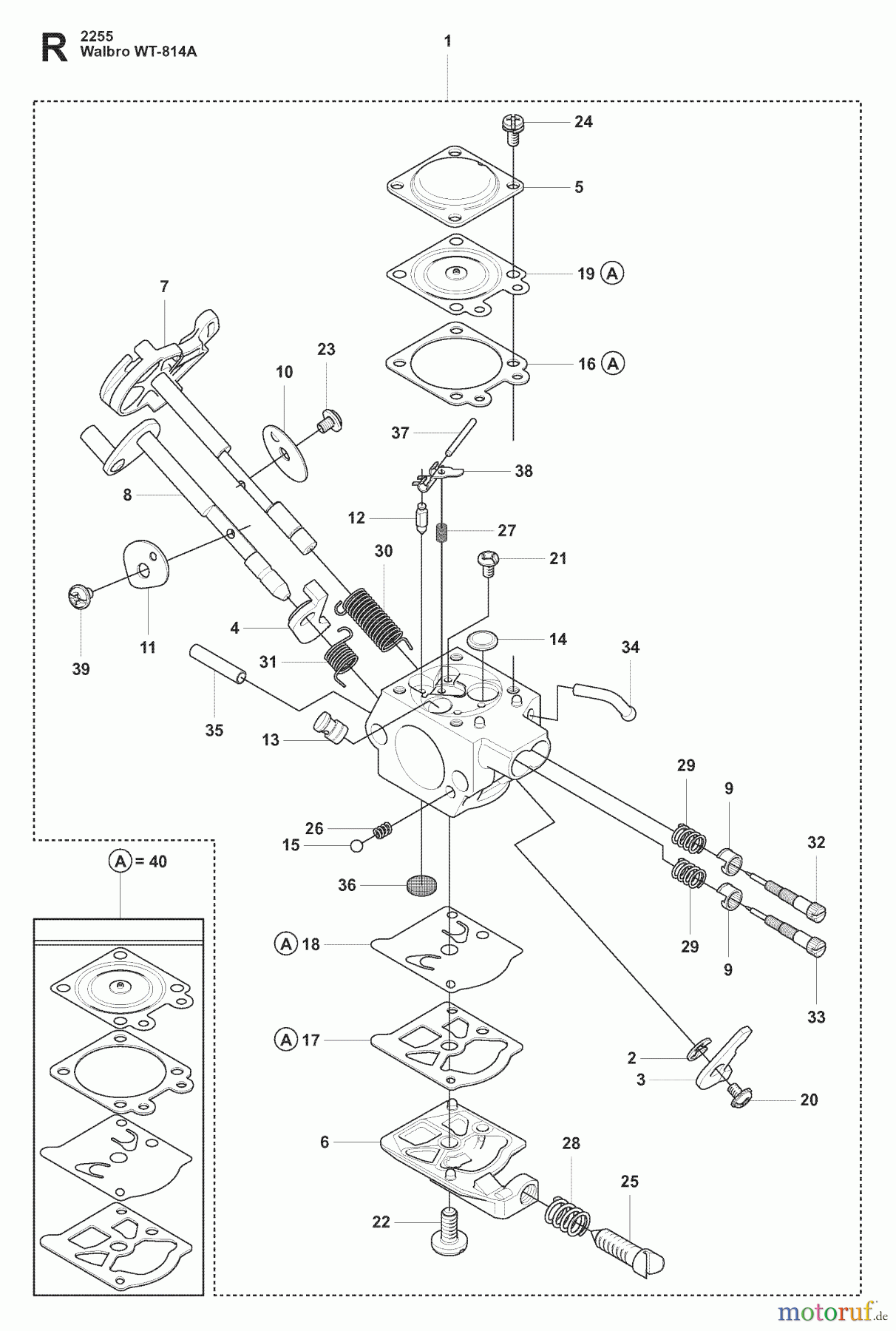  Jonsered Motorsensen, Trimmer FC2255 - Jonsered String/Brush Trimmer (2007-08) CARBURETOR