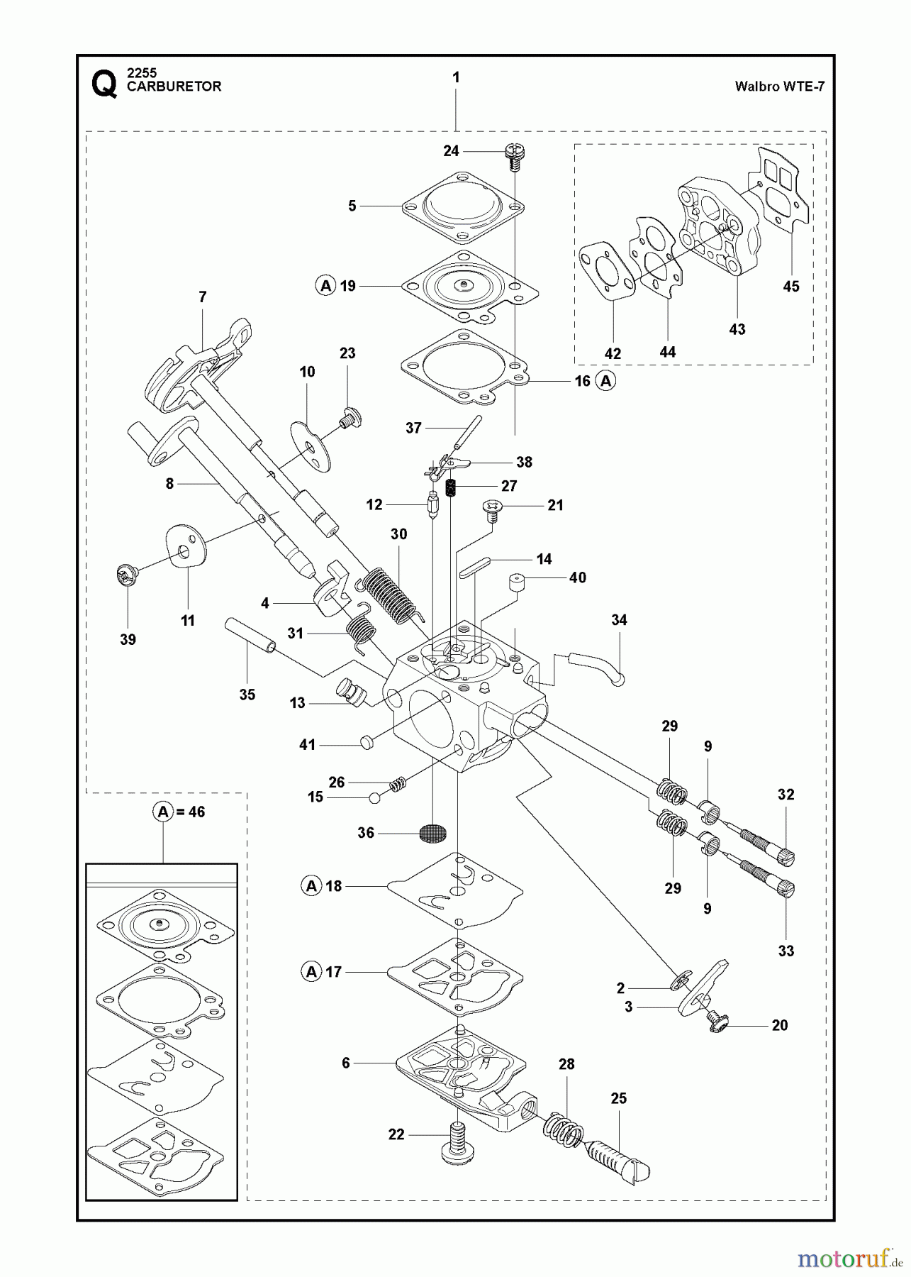 Jonsered Motorsensen, Trimmer FC2255 - Jonsered String/Brush Trimmer (2011-01) CARBURETOR