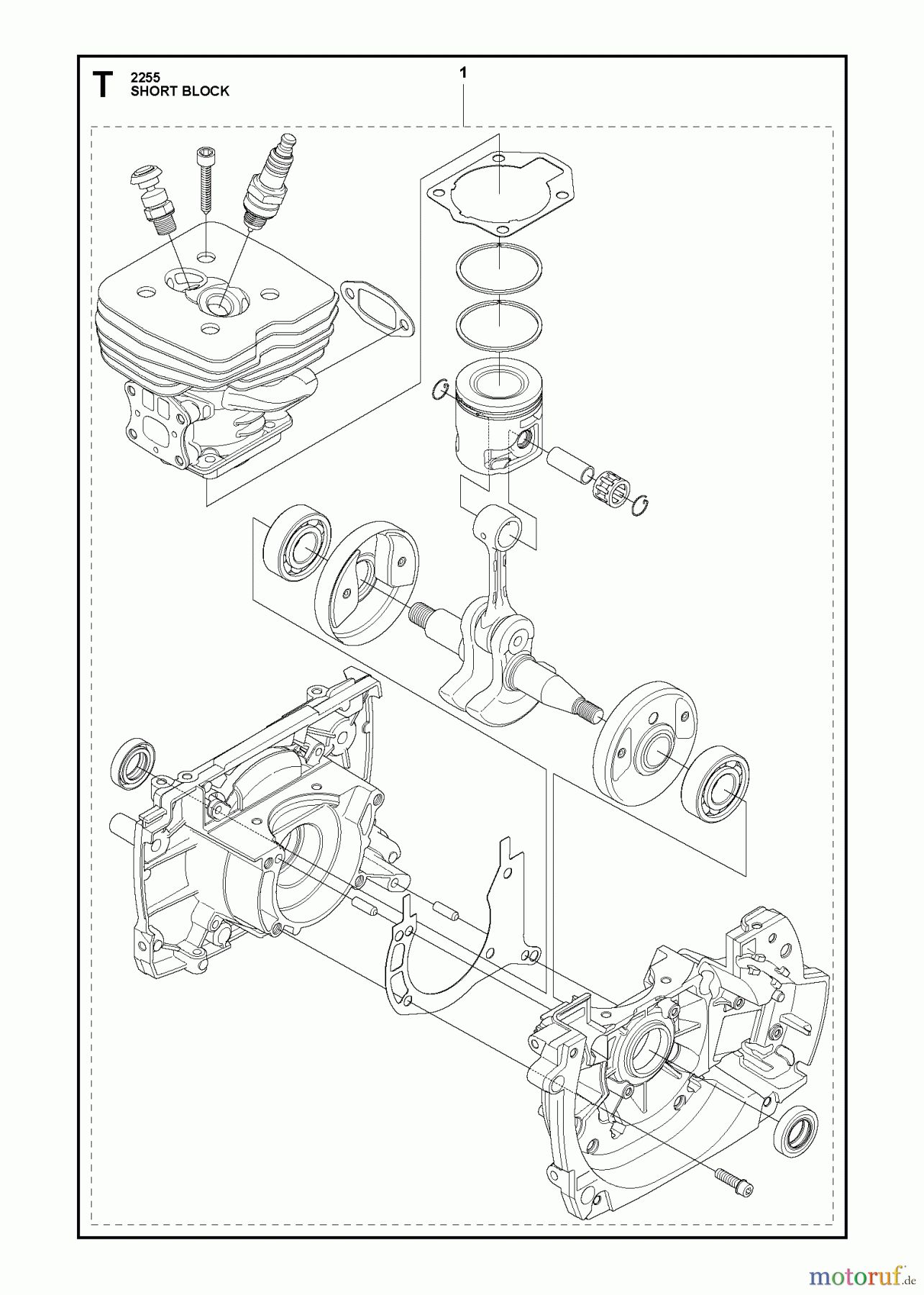 Jonsered Motorsensen, Trimmer FC2255W - Jonsered String/Brush Trimmer (2011-01) SHORT BLOCK