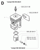 Jonsered BP2040C - String/Brush Trimmer (2000-02) Ersatzteile CYLINDER PISTON