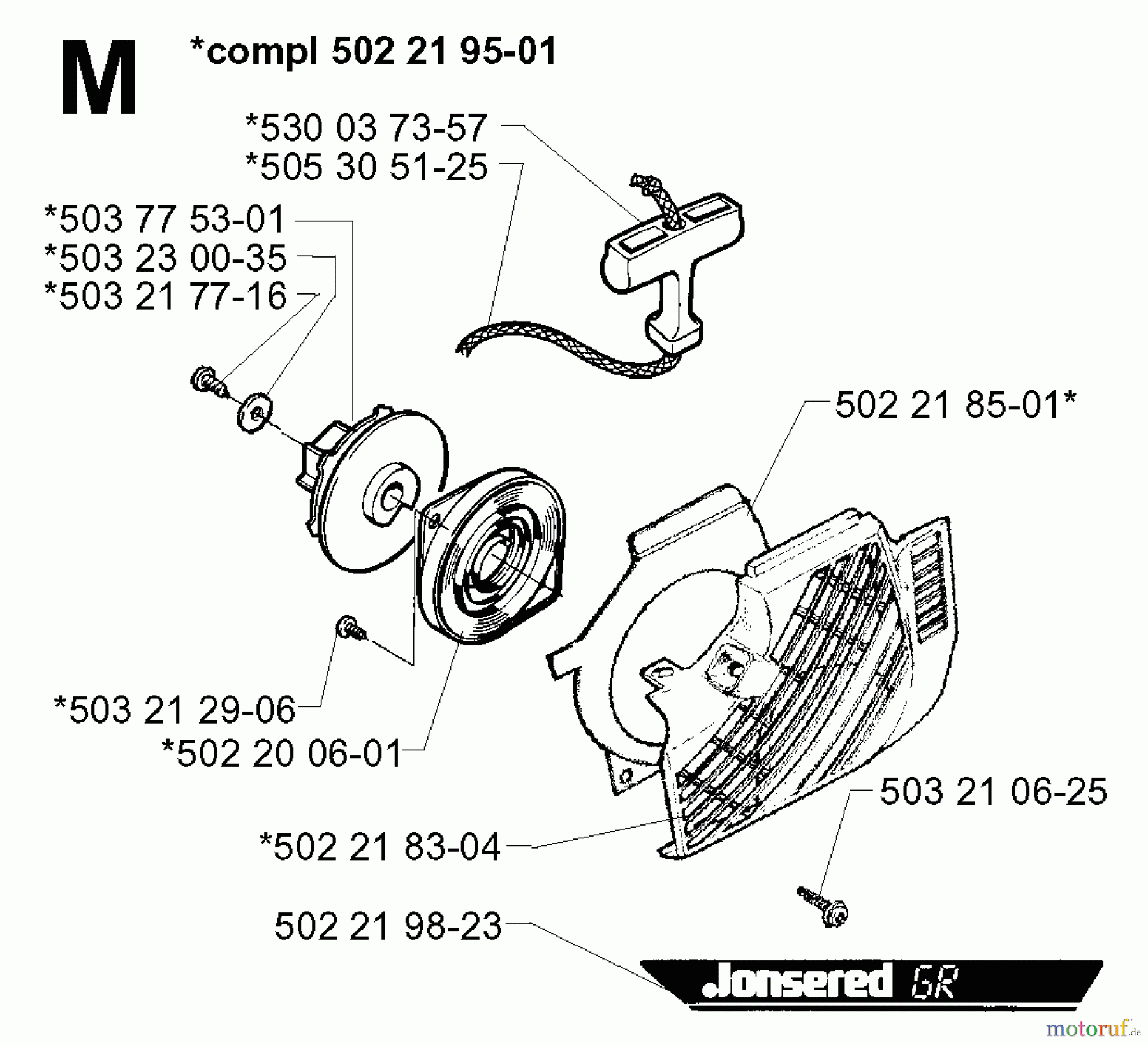 Jonsered Motorsensen, Trimmer BP2040C - Jonsered String/Brush Trimmer (2000-02) STARTER