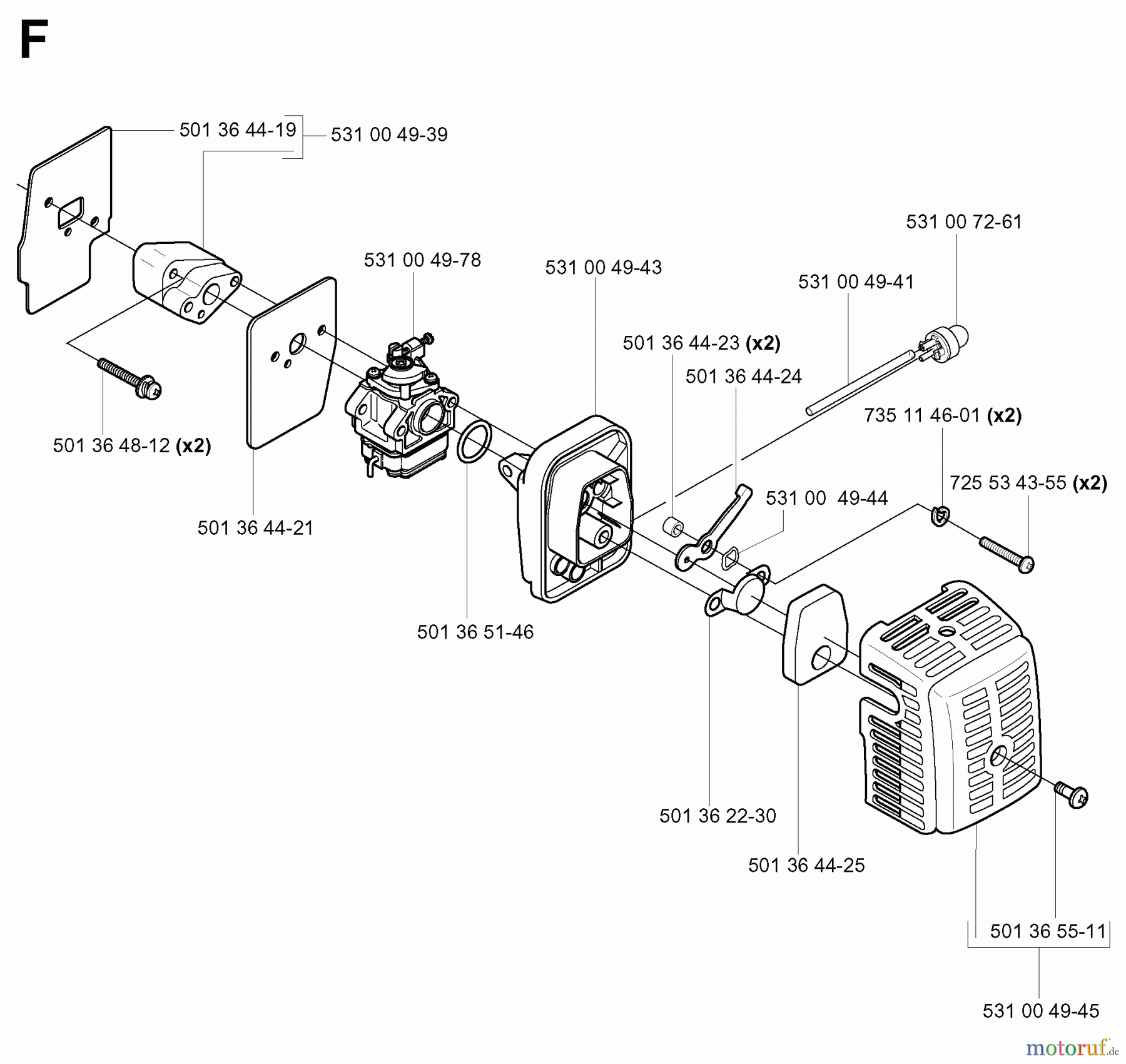  Jonsered Heckenscheren HT2126T - Jonsered Hedge Trimmer (2003-05) CARBURETOR AIR FILTER