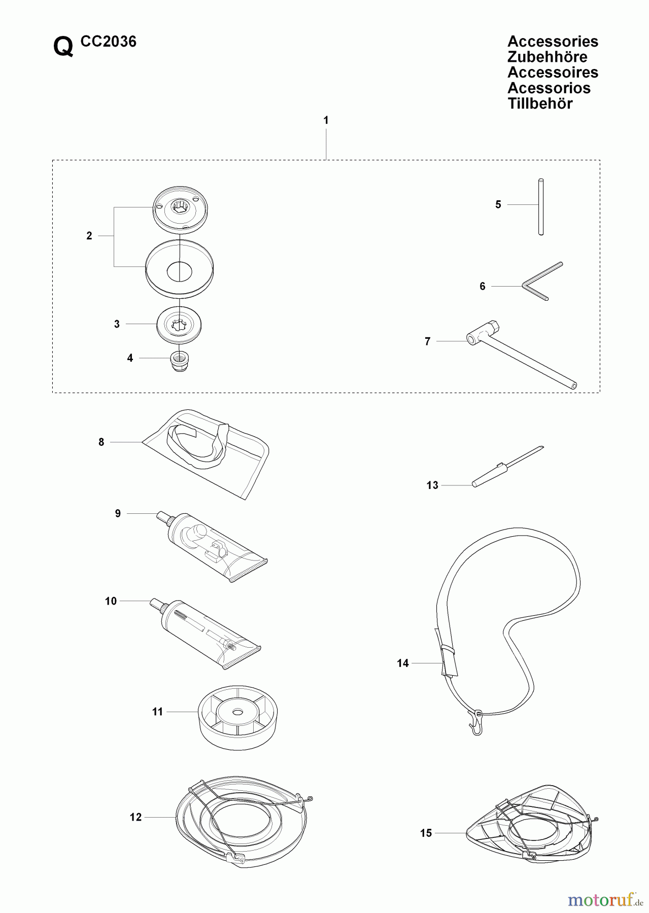Jonsered Motorsensen, Trimmer CC2036 - Jonsered String/Brush Trimmer (2008-08) ACCESSORIES