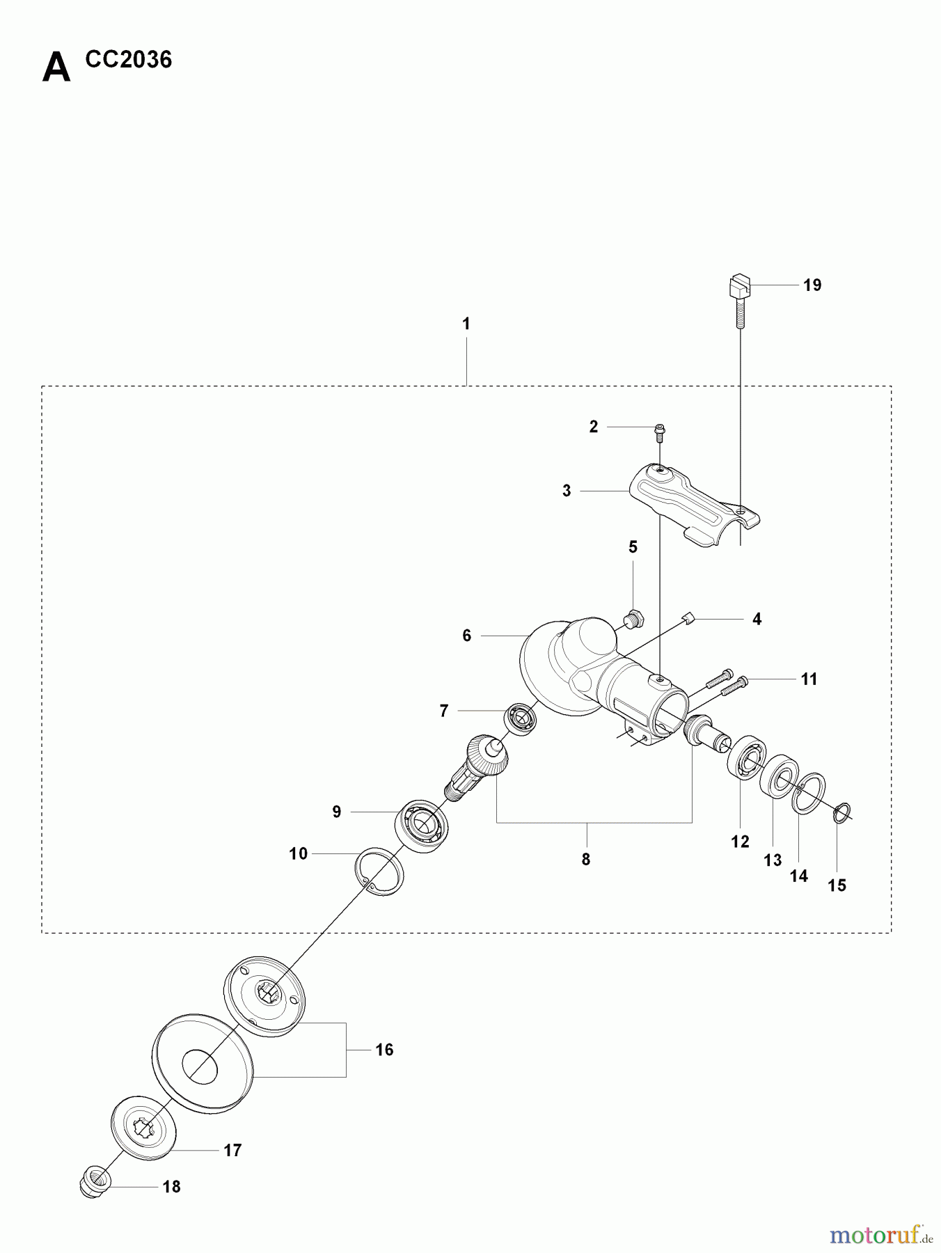 Jonsered Motorsensen, Trimmer CC2036 - Jonsered String/Brush Trimmer (2008-08) BEVEL GEAR