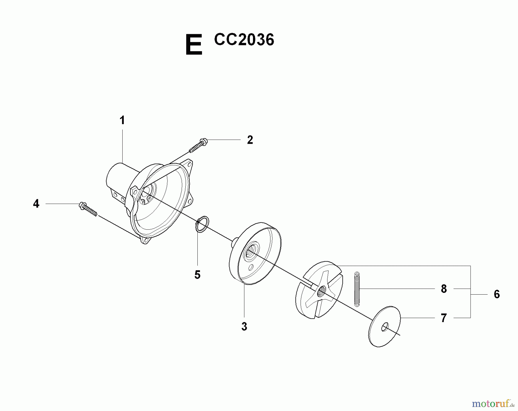Jonsered Motorsensen, Trimmer CC2036 - Jonsered String/Brush Trimmer (2008-08) CLUTCH