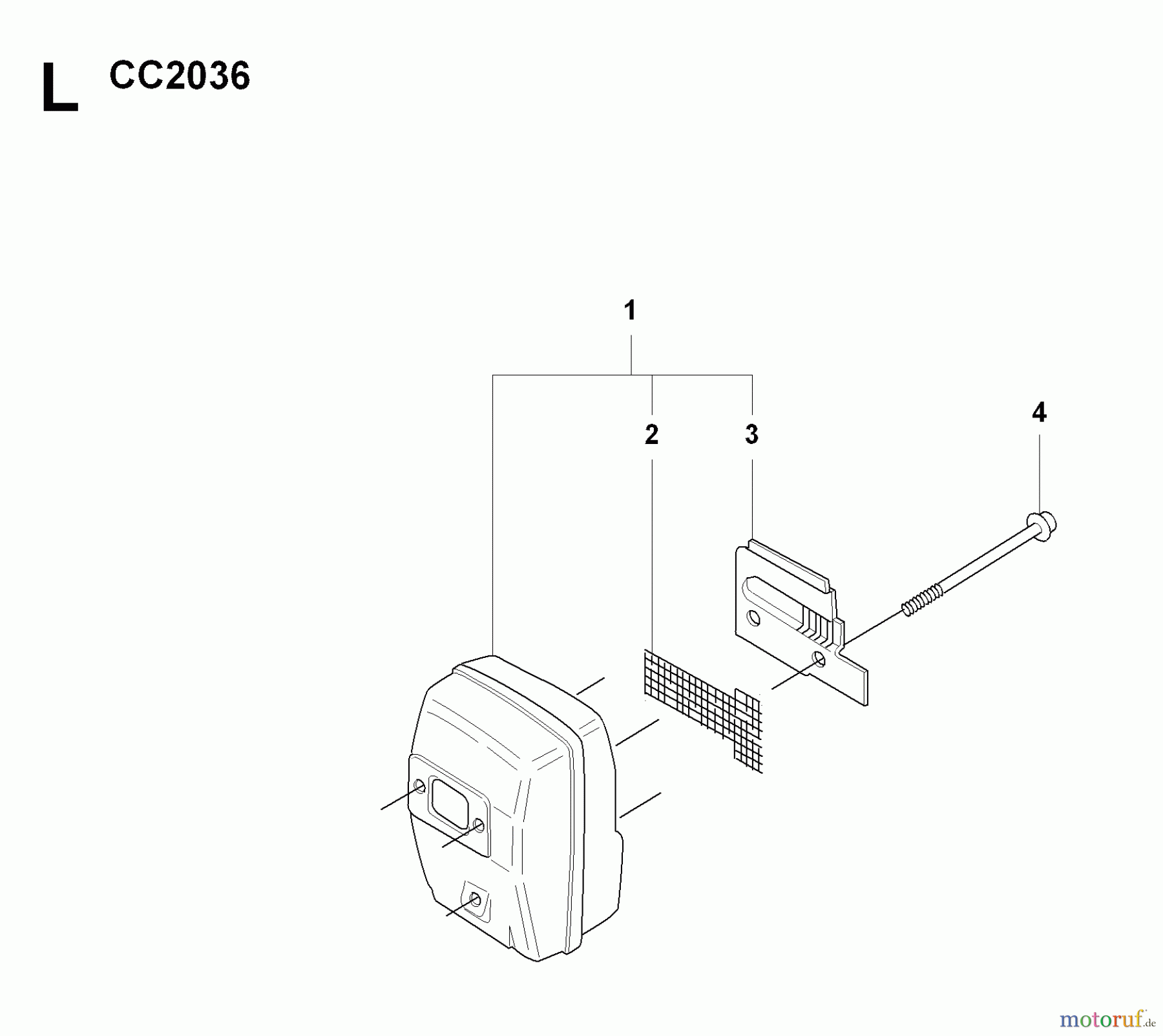  Jonsered Motorsensen, Trimmer CC2036 - Jonsered String/Brush Trimmer (2008-08) MUFFLER