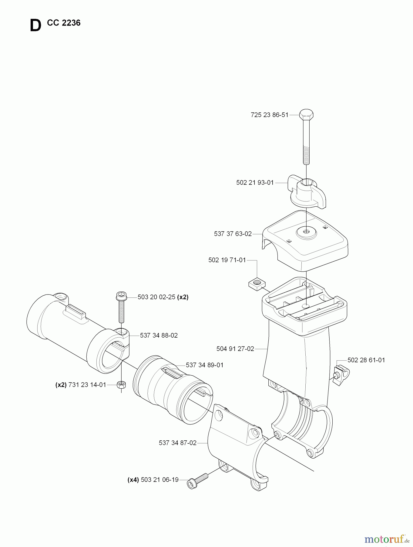 Jonsered Motorsensen, Trimmer CC2236 - Jonsered String/Brush Trimmer (2008-09) TOWER