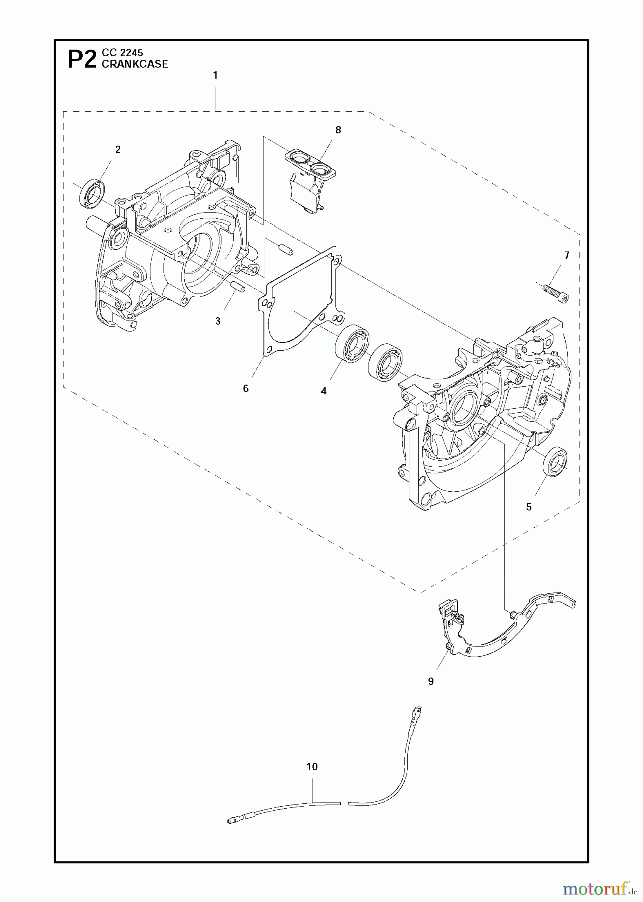  Jonsered Motorsensen, Trimmer CC2245 - Jonsered String/Brush Trimmer (2011-03) CRANKCASE