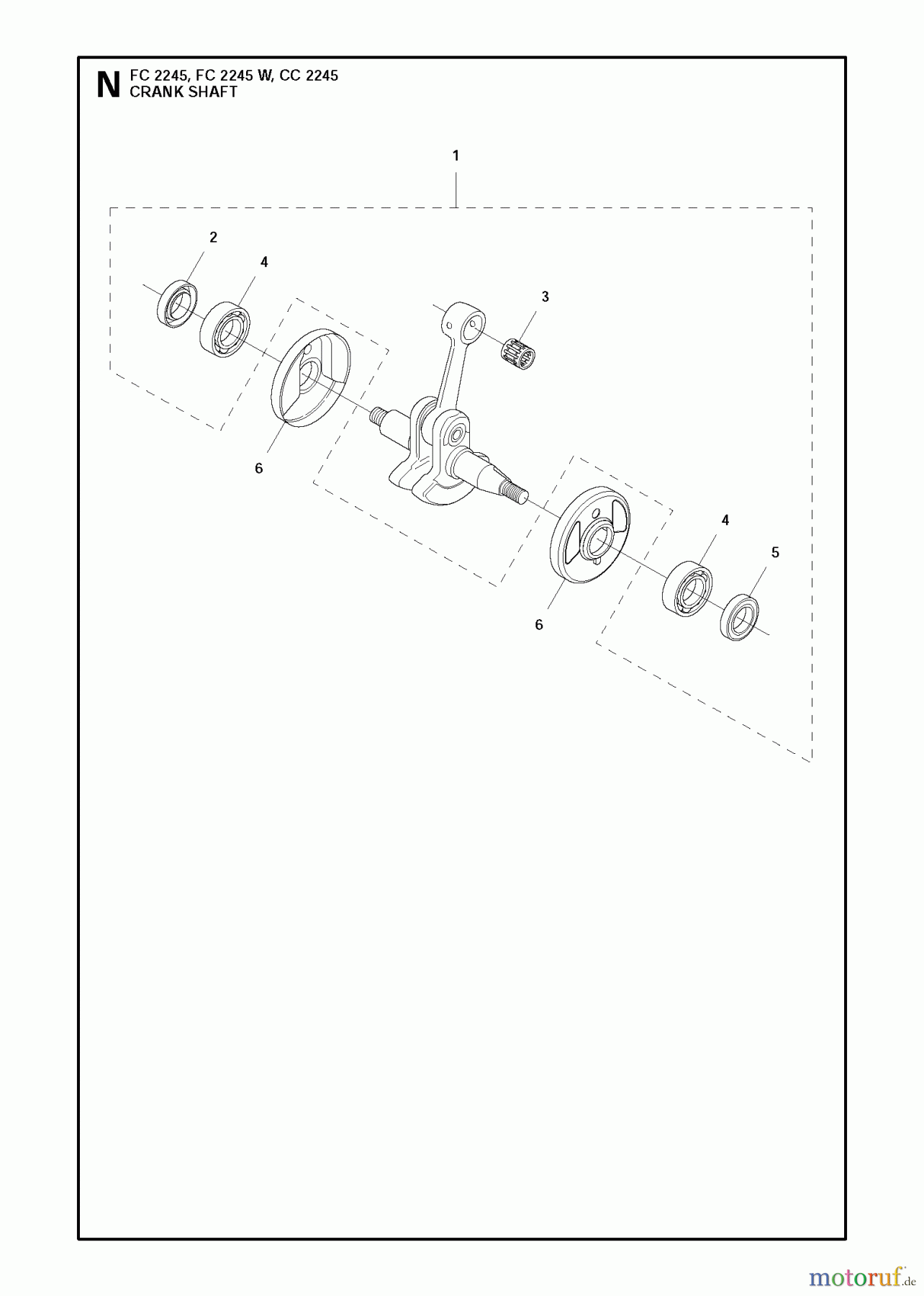  Jonsered Motorsensen, Trimmer FC2245W - Jonsered String/Brush Trimmer (2011-03) CRANKSHAFT