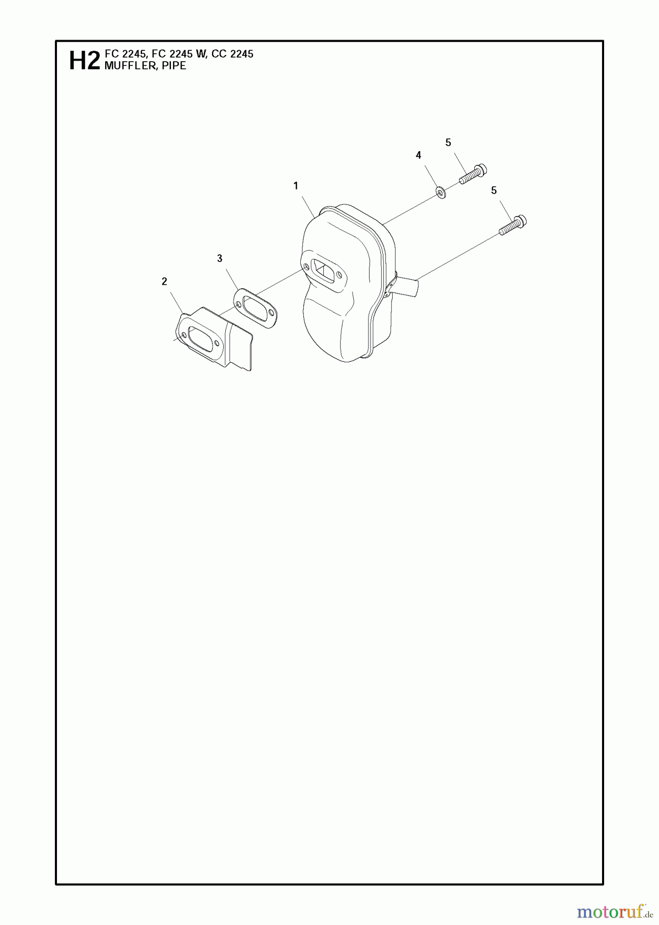 Jonsered Motorsensen, Trimmer FC2245 - Jonsered String/Brush Trimmer (2012-12) MUFFLER #1