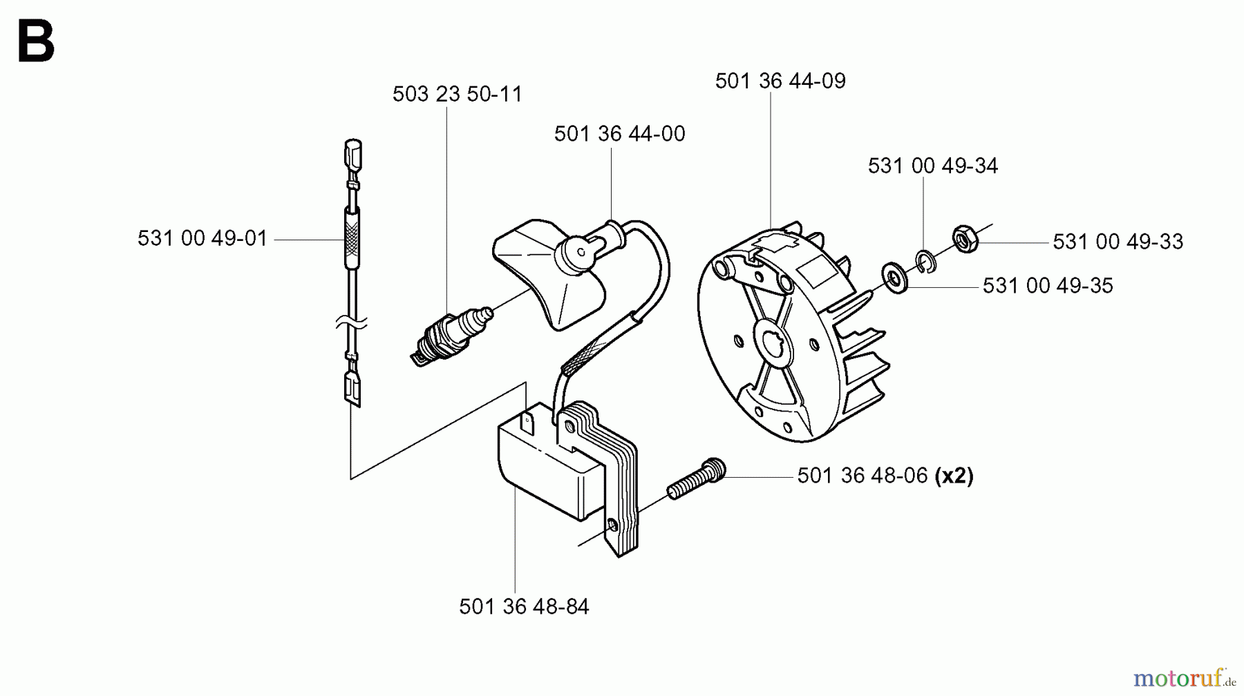  Jonsered Heckenscheren HT2126T - Jonsered Hedge Trimmer (2003-05) IGNITION SYSTEM