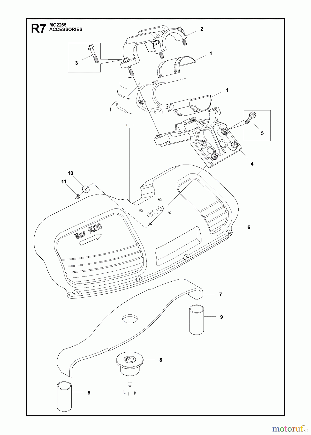 Jonsered Motorsensen, Trimmer FC2255 - Jonsered String/Brush Trimmer (2011-01) ACCESSORIES #3