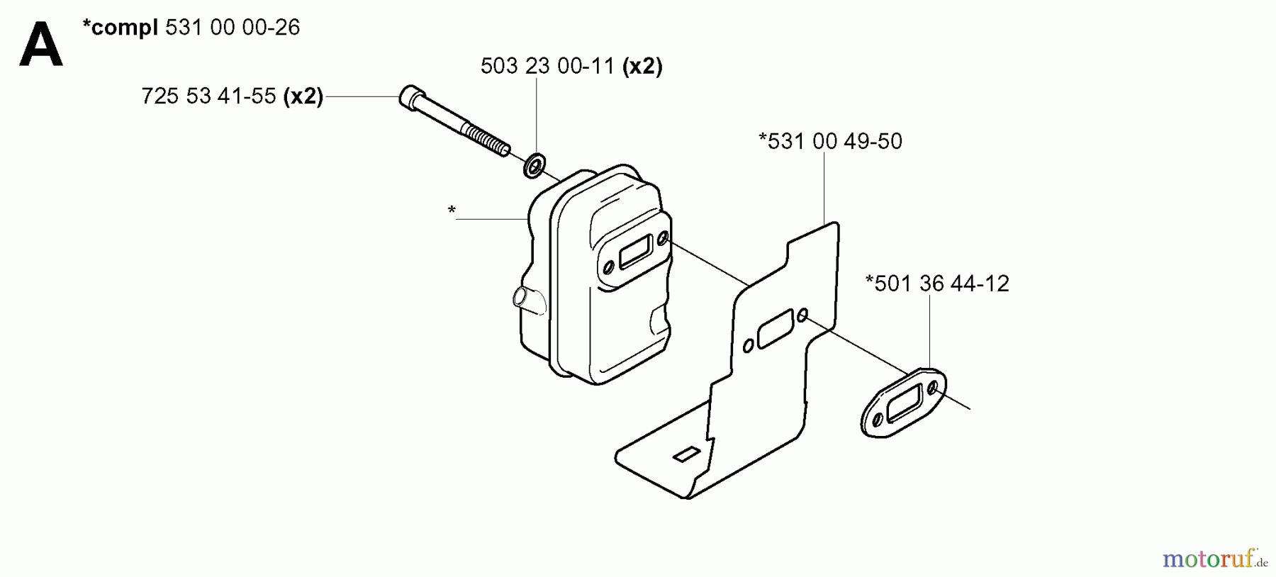 Jonsered Heckenscheren HT2122T - Jonsered Hedge Trimmer (2003-05) MUFFLER
