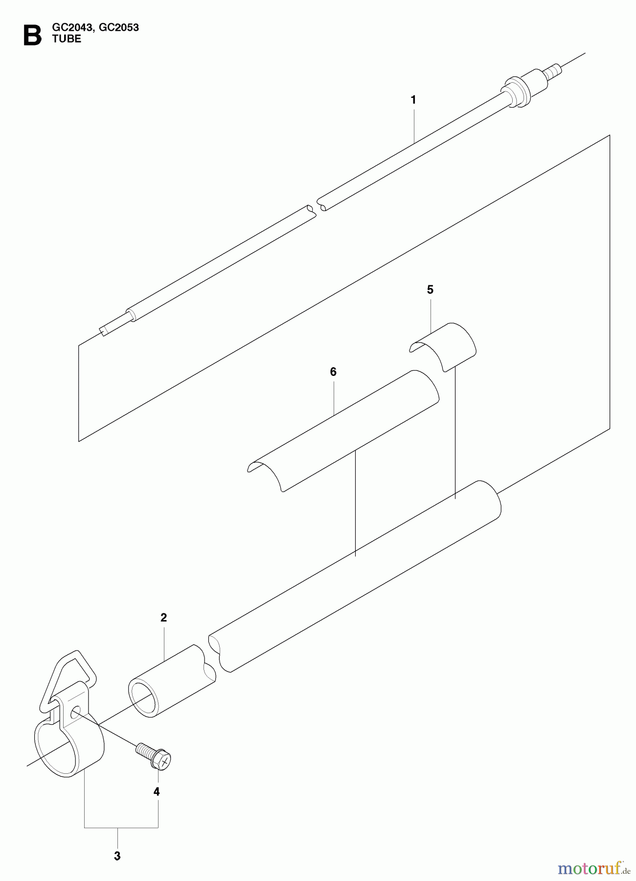 Jonsered Motorsensen, Trimmer GC2053 - Jonsered String/Brush Trimmer (2009-05) SHAFT