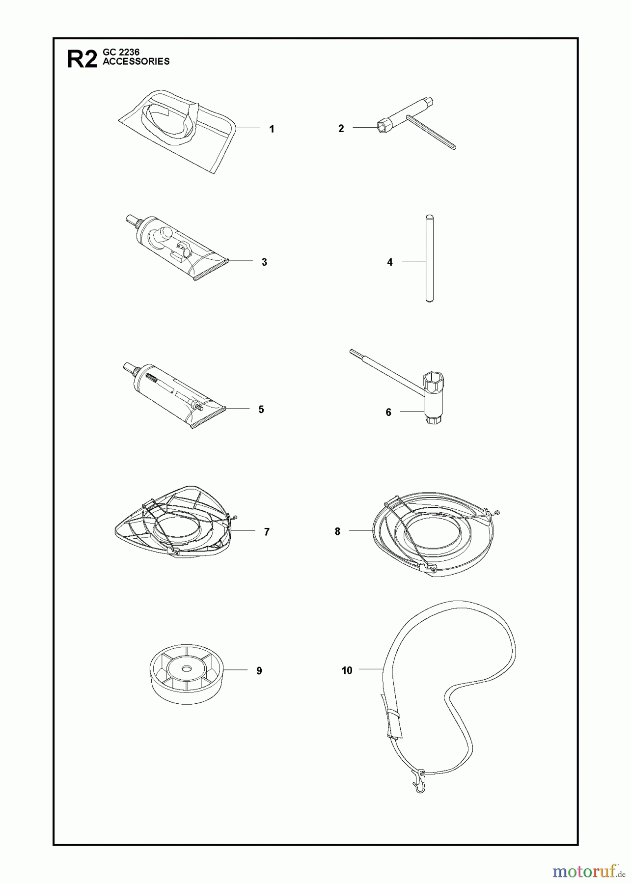 Jonsered Motorsensen, Trimmer GC2236 - Jonsered String/Brush Trimmer (2011-02) ACCESSORIES #2
