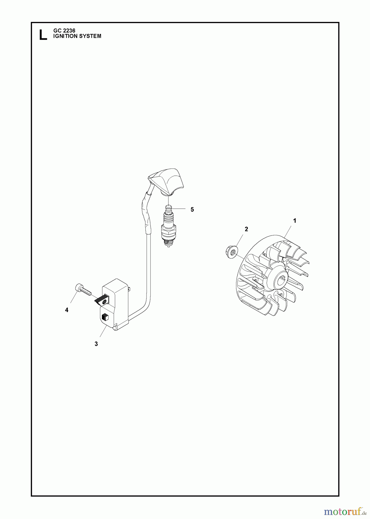 Jonsered Motorsensen, Trimmer GC2236 - Jonsered String/Brush Trimmer (2011-02) IGNITION SYSTEM