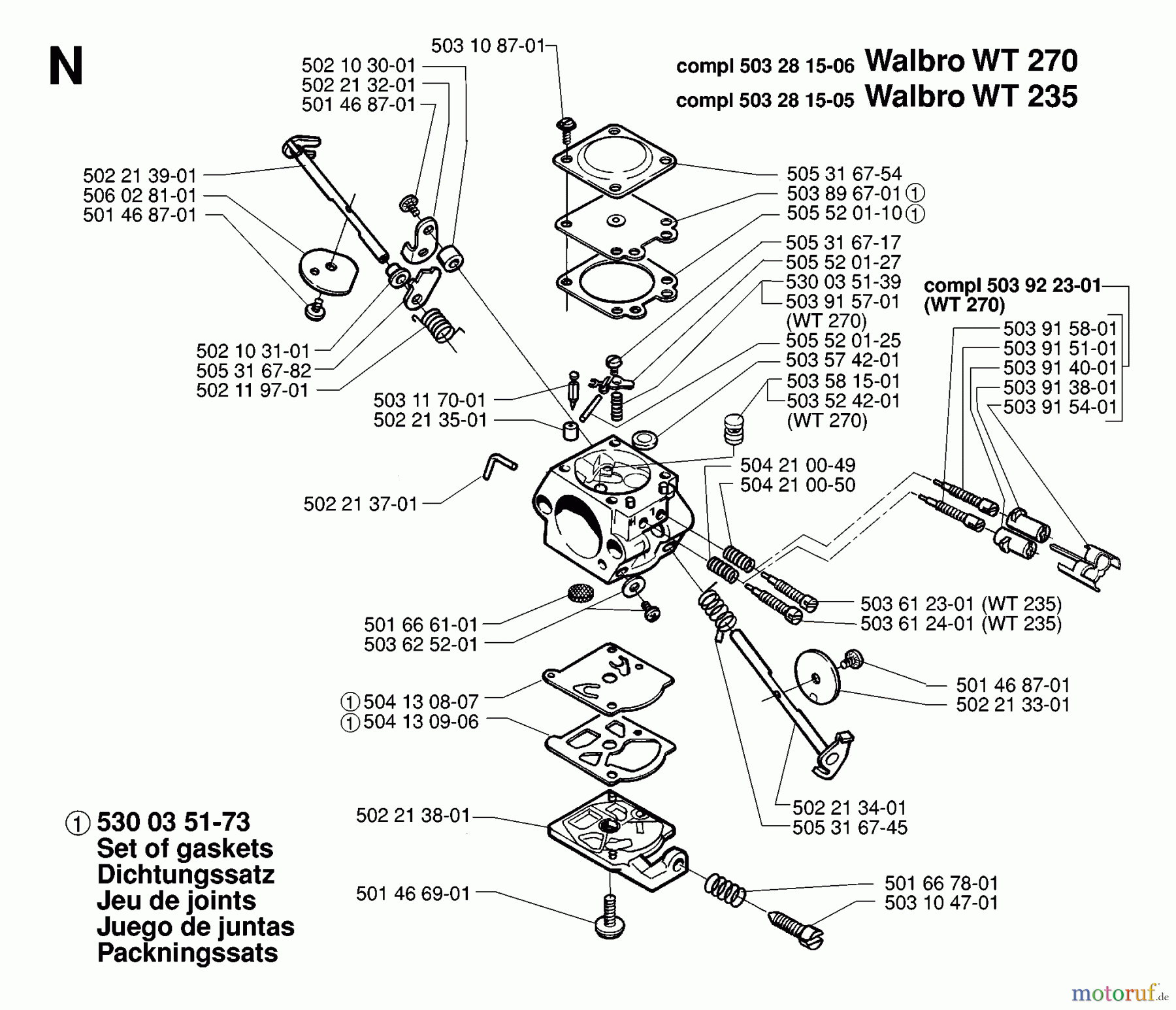 Jonsered Motorsensen, Trimmer GR2026 - Jonsered String/Brush Trimmer (1997-02) CARBURETOR DETAILS